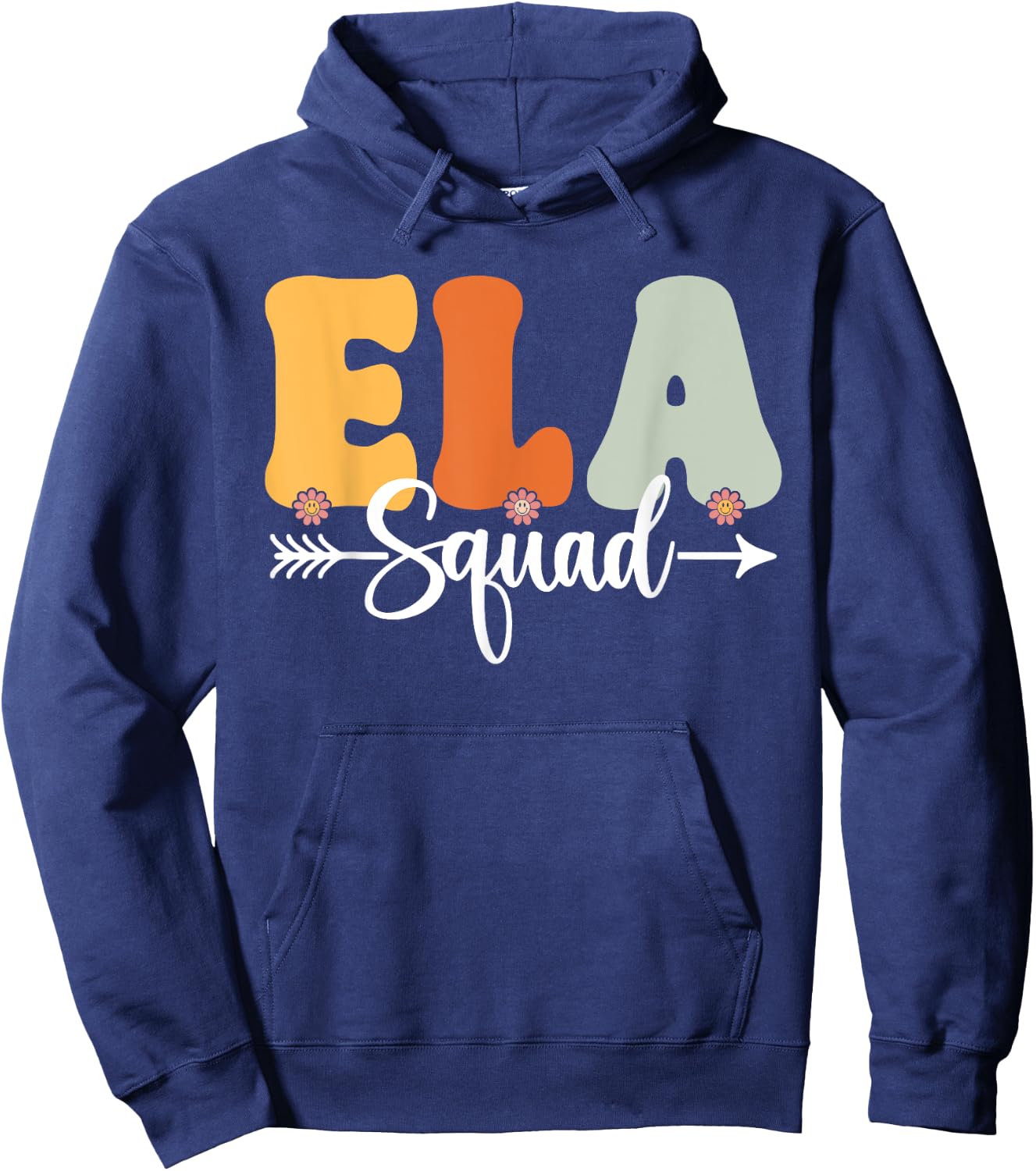 ELA Squad Back To School Teachers Students ELA Crew Hoodie - Hoodie | Navy