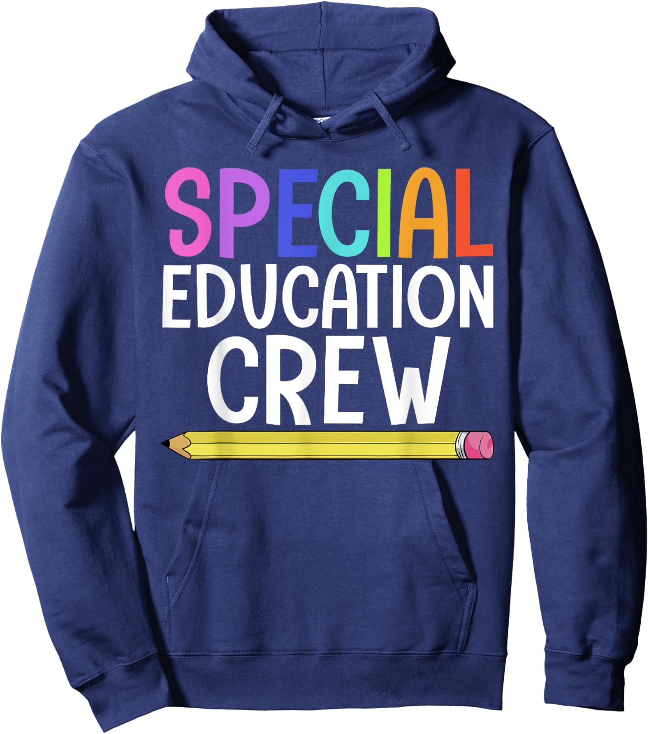 SPED Teacher Art Women IEP Special Education Crew Hoodie - Hoodie | Navy