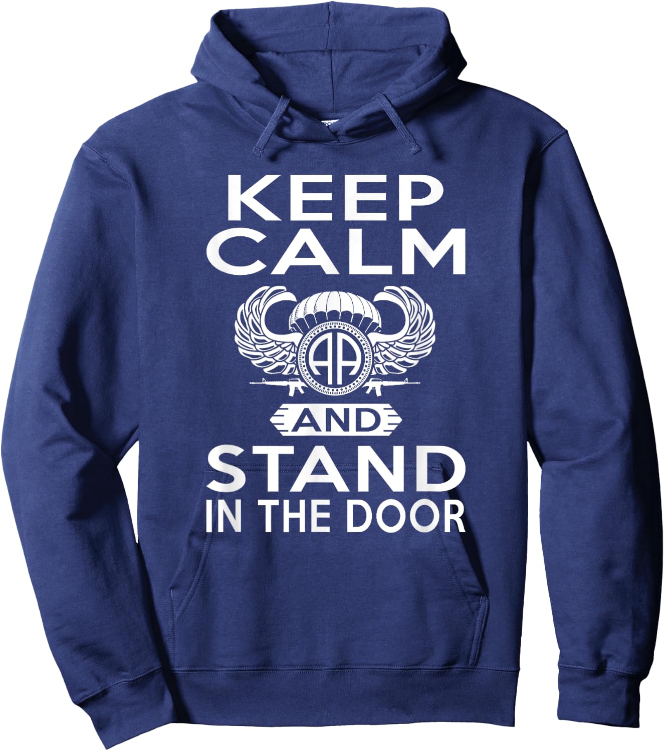 Keep Calm And Stand In The Door Paratrooper Hoodie - Hoodie | Navy