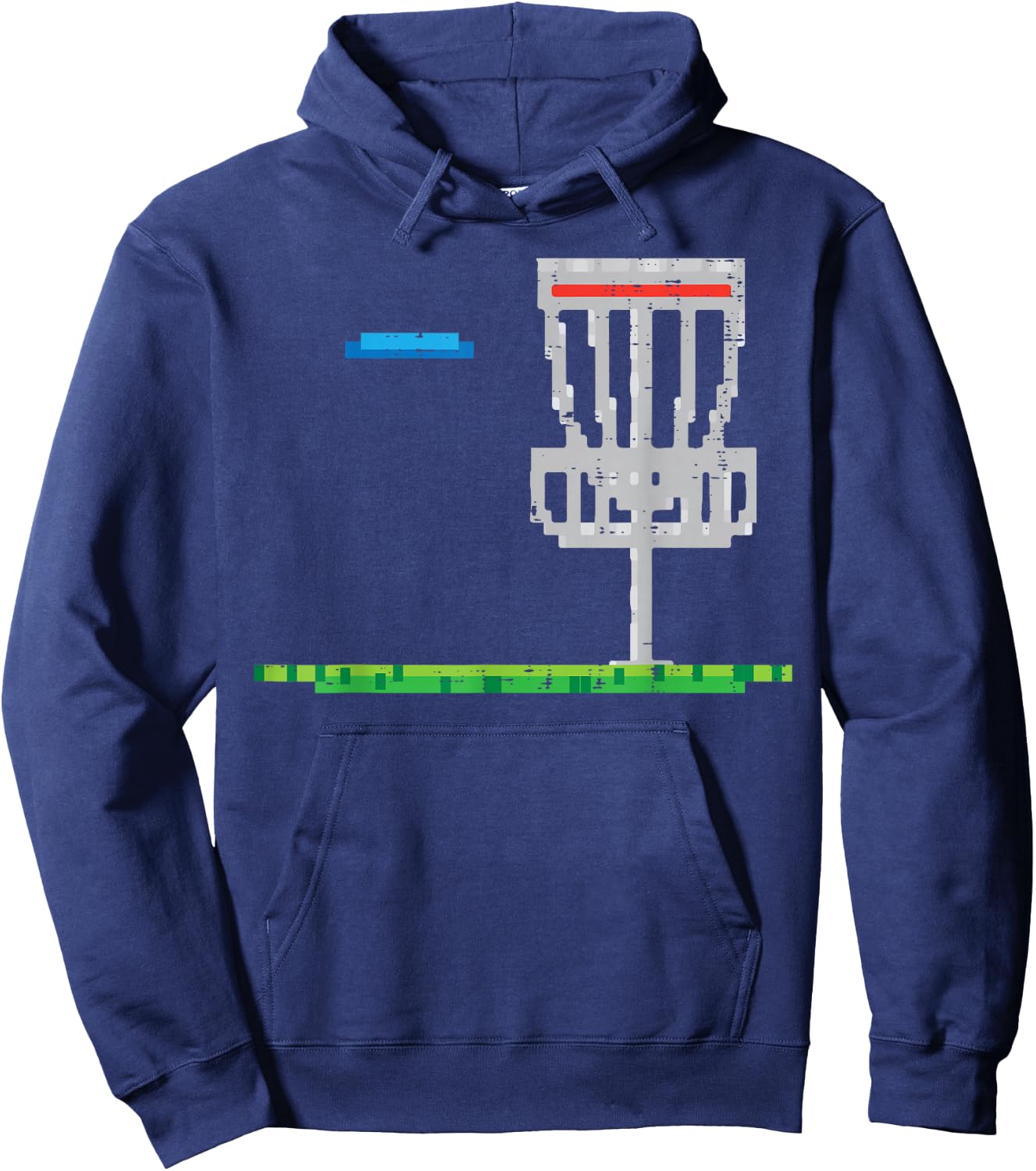 Pixel Disc Golf Frisbee Golfer Frolf Men Boys Kids Women Hoodie - Hoodie | Navy