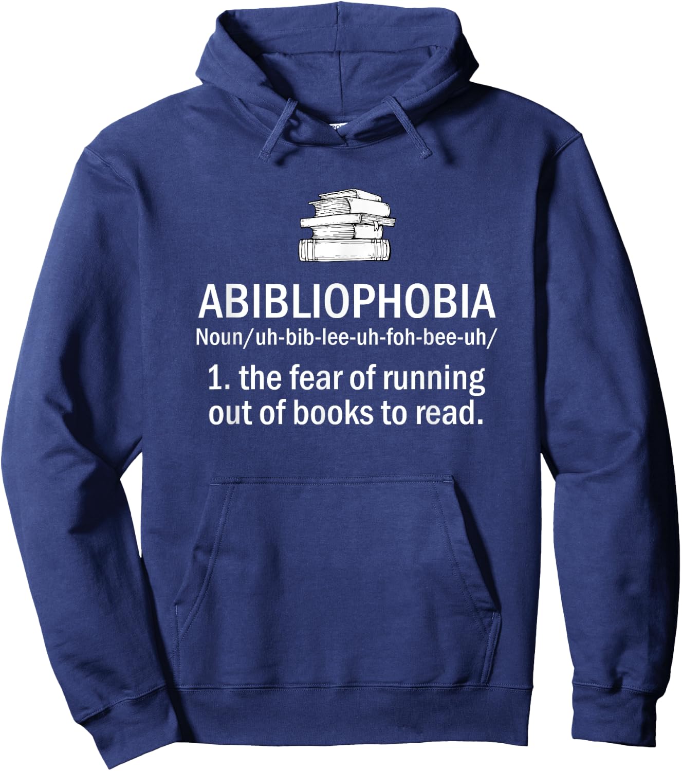 Abibliophobia Funny Reading Bookworm Reader Hoodie - Hoodie | Navy