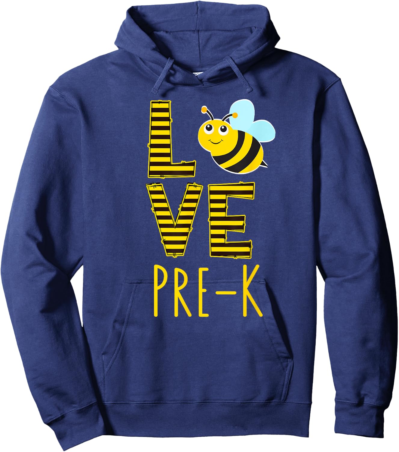 Love Pre-K Back To School Yellow Bee Pre-K Teacher Men Women Hoodie - Hoodie | Navy