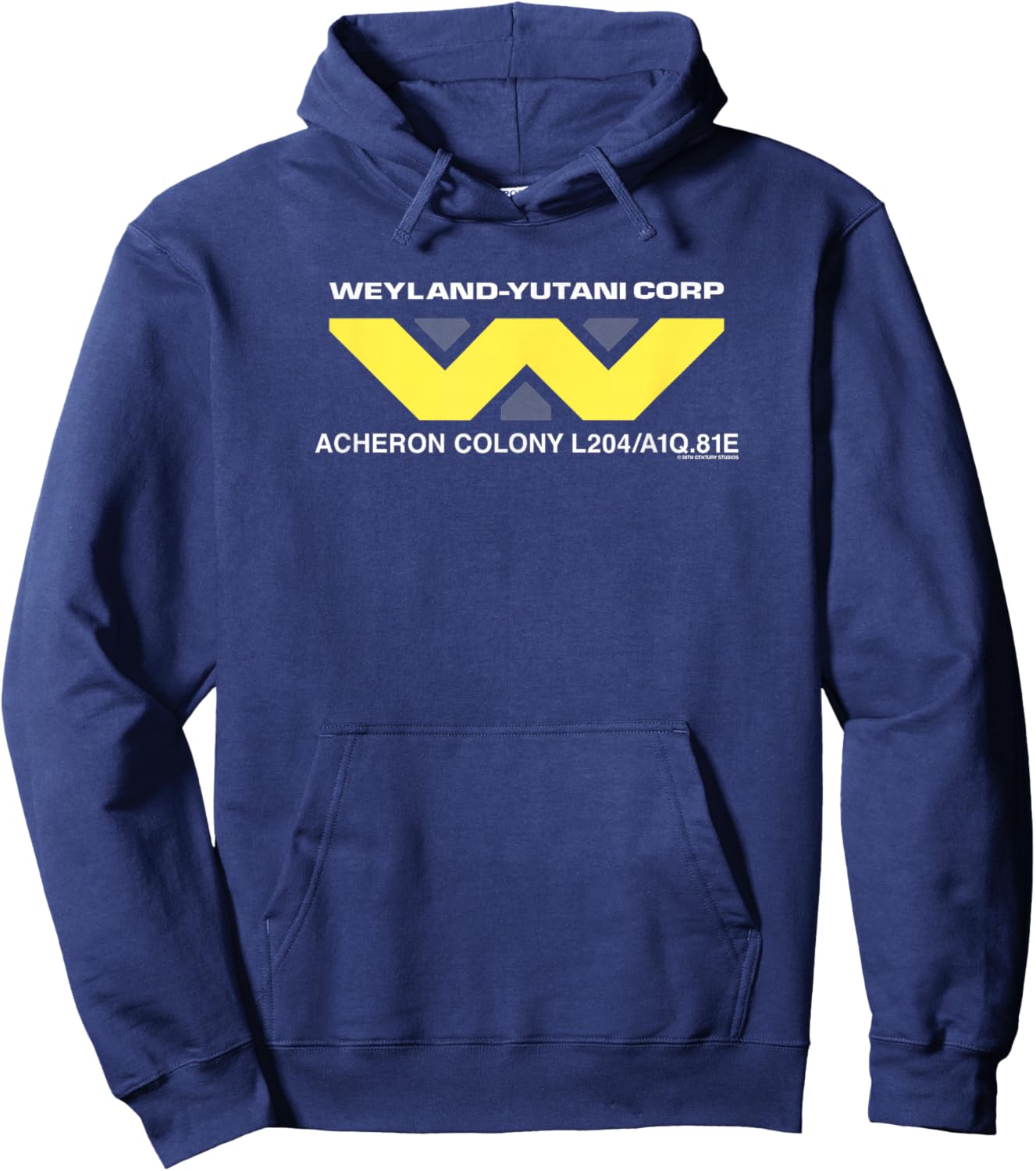 Aliens Weyland-yutani Corp Acheron Colony Chest Text Logo Hoodie - Hoodie | Navy