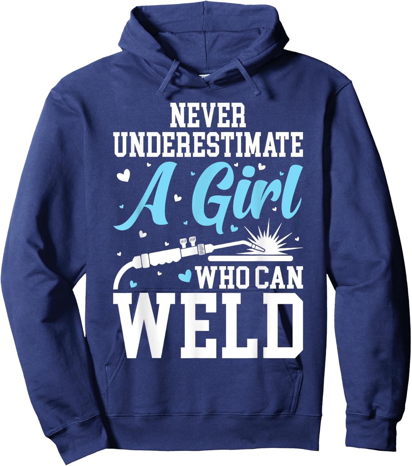 Funny Welder Stuff Woman Welding Gear For Girls Hoodie - Hoodie | Navy