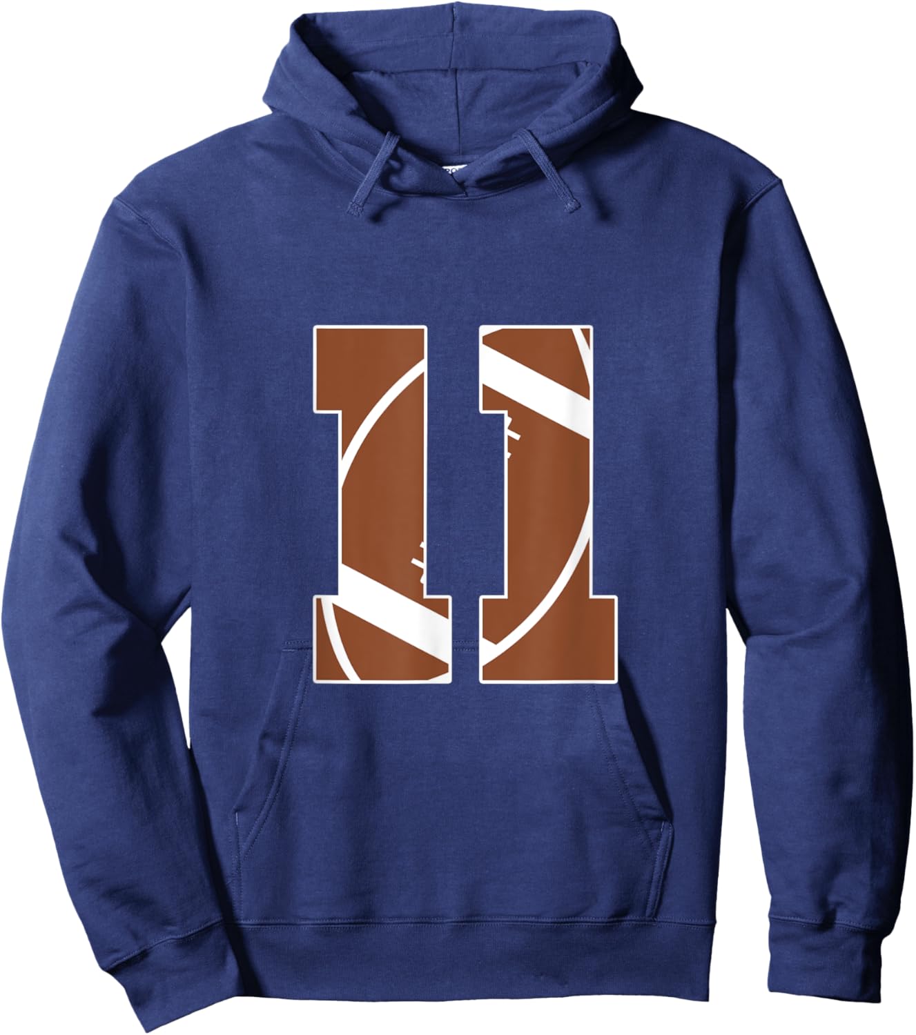 11th Birthday Kids Football Birthday Party 11 Years Old Boys Hoodie - Hoodie | Navy