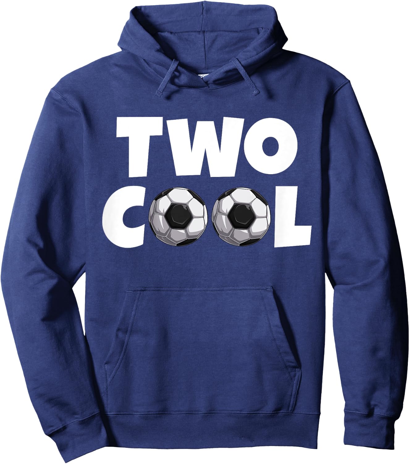 2 Year Old Birthday Two Cool Second 2nd Birthday Soccer Hoodie - Hoodie | Navy