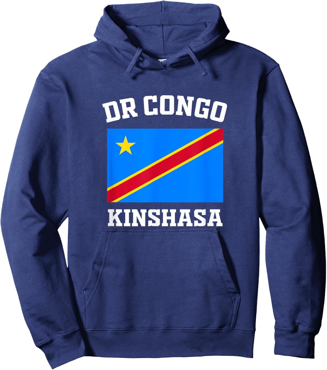 DR Congo Flag Kinshasa Vacation Africa Souvenirs Gifts Hoodie - Hoodie | Navy