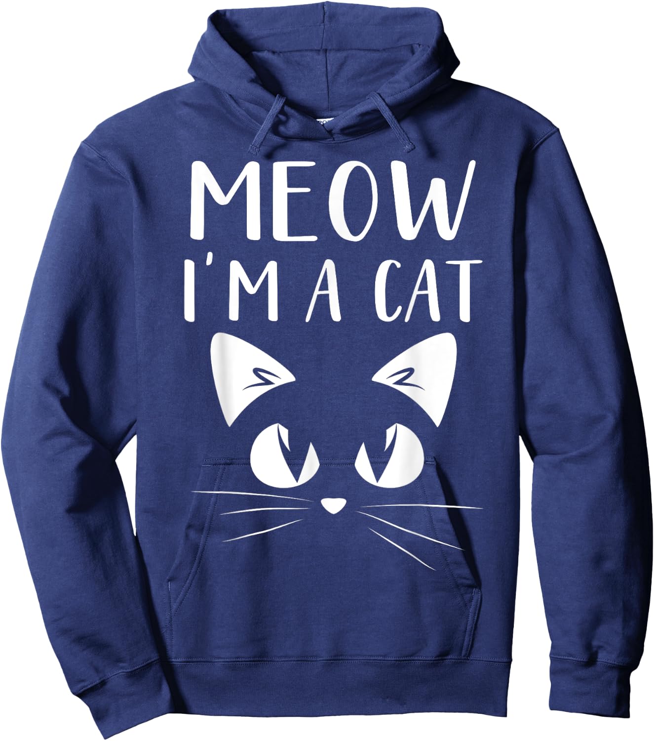 Meow I'm A Cat Shirt Funny Halloween Men Women Kids Hoodie - Hoodie | Navy