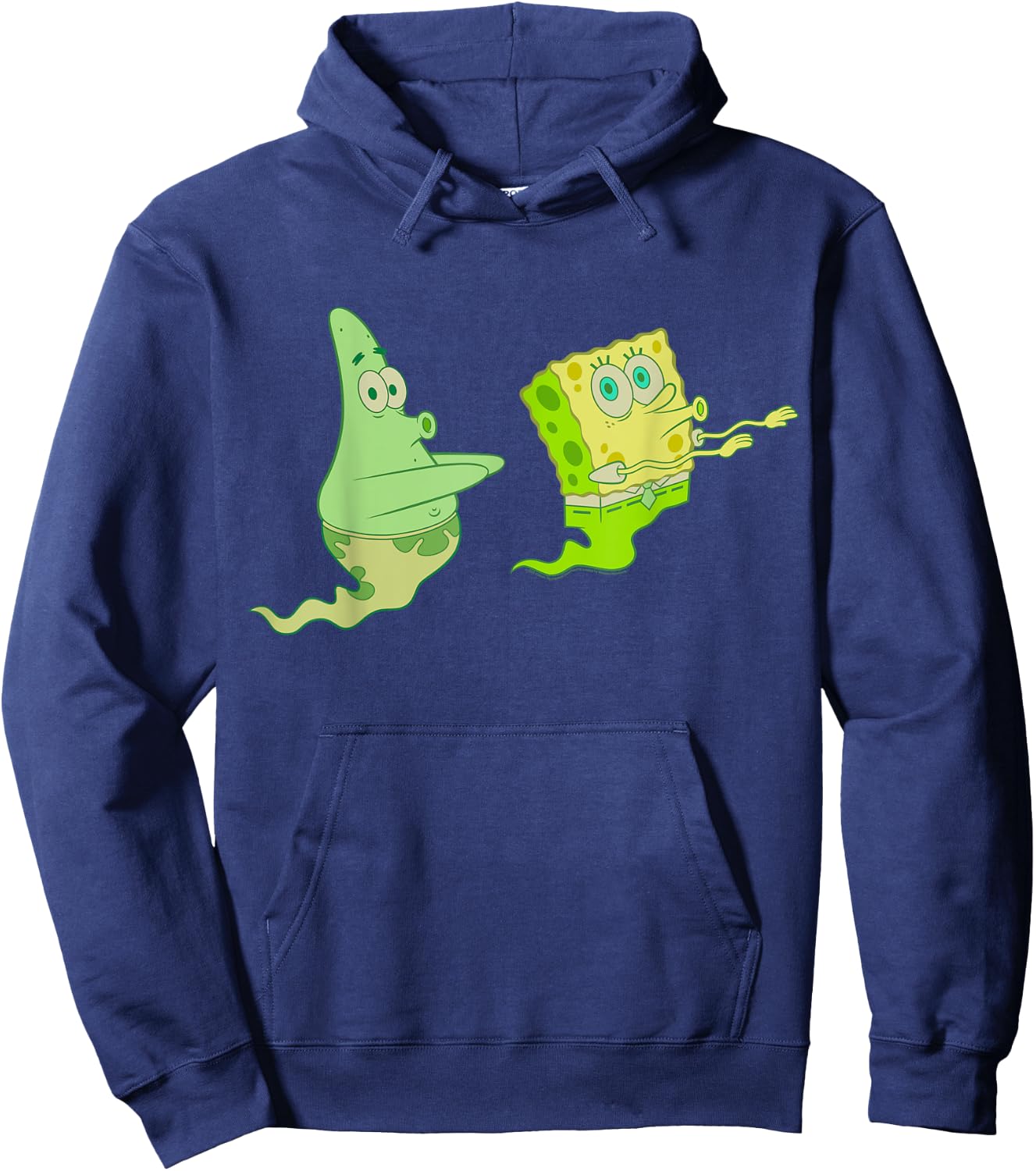 SpongeBob SquarePants Halloween Patrick Star Green Ghost Hoodie - Hoodie | Navy