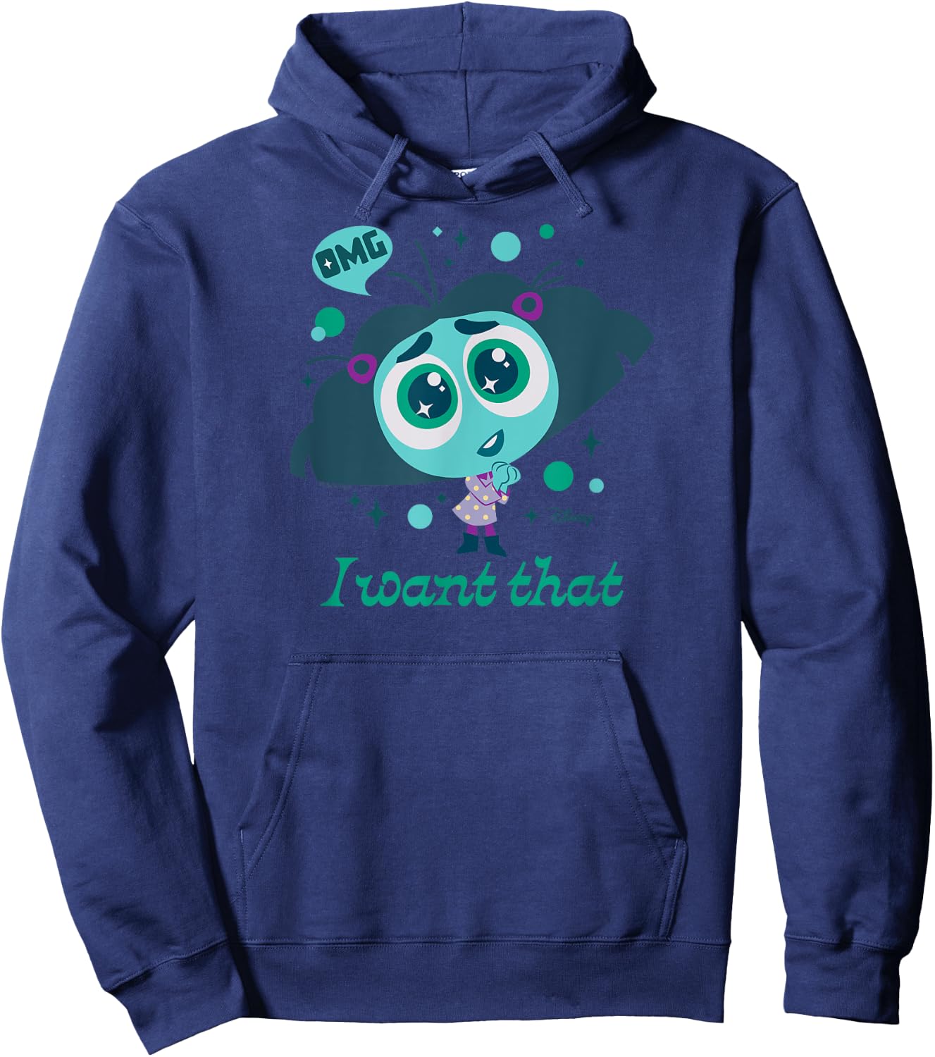 Inside Out 2 - Envy Character OMG I Want That Hoodie - Hoodie | Navy