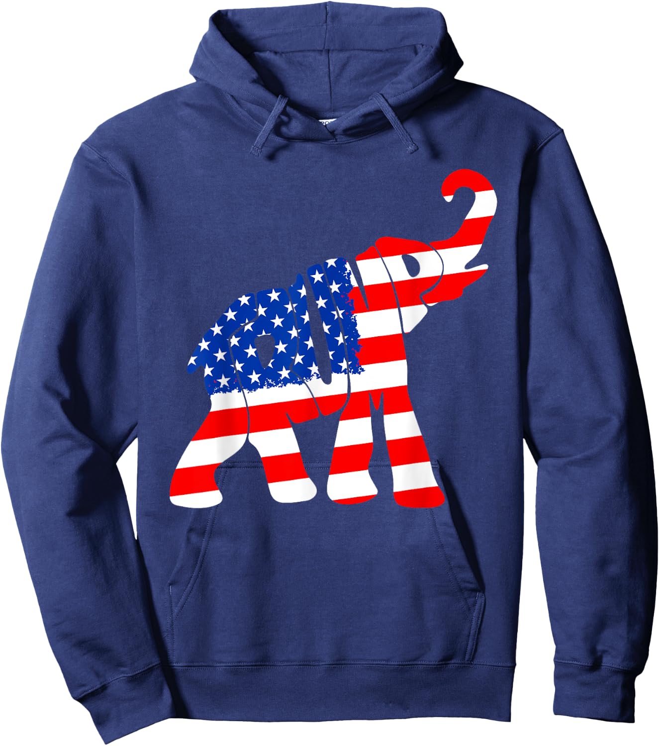 Elehphant American Flag Trump Men Hoodie - Hoodie | Navy