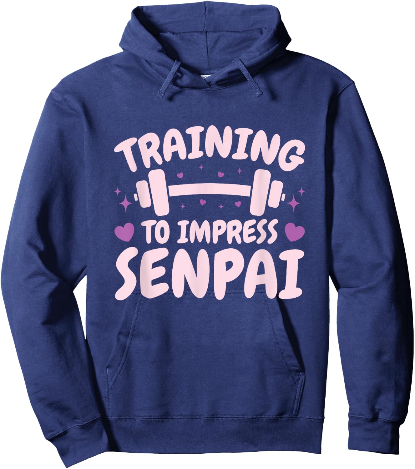 Training To Impress Senpai Japanese Anime Manga Workout Hoodie - Hoodie | Navy