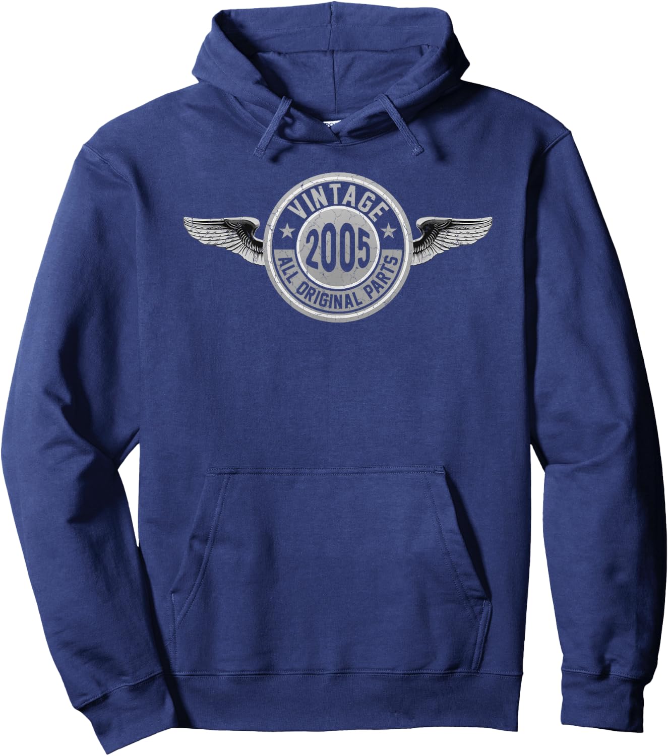 Vintage Born In 2005 Eagle Flying Classic 20th Birthday Hoodie - Hoodie | Navy