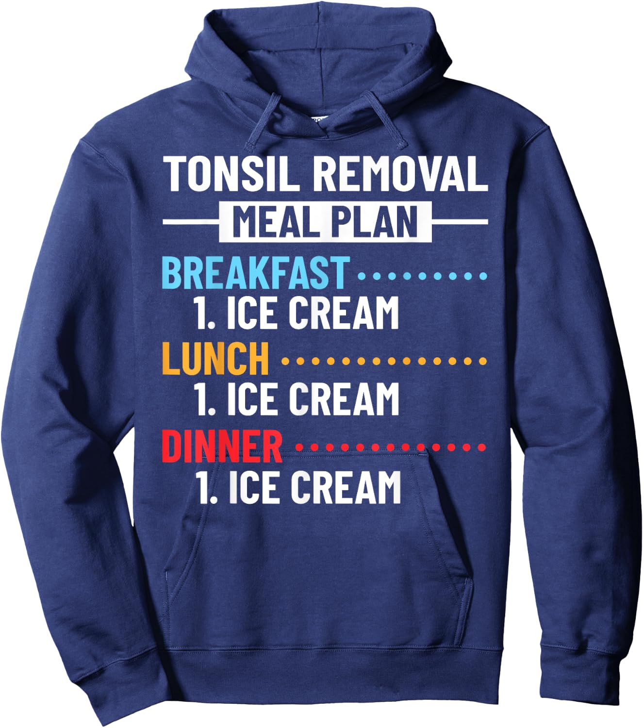 Tonsils Removal Quote Tonsillectomy Recovery Tonsil Surgery Women Girls Kids Hoodie - Hoodie | Navy