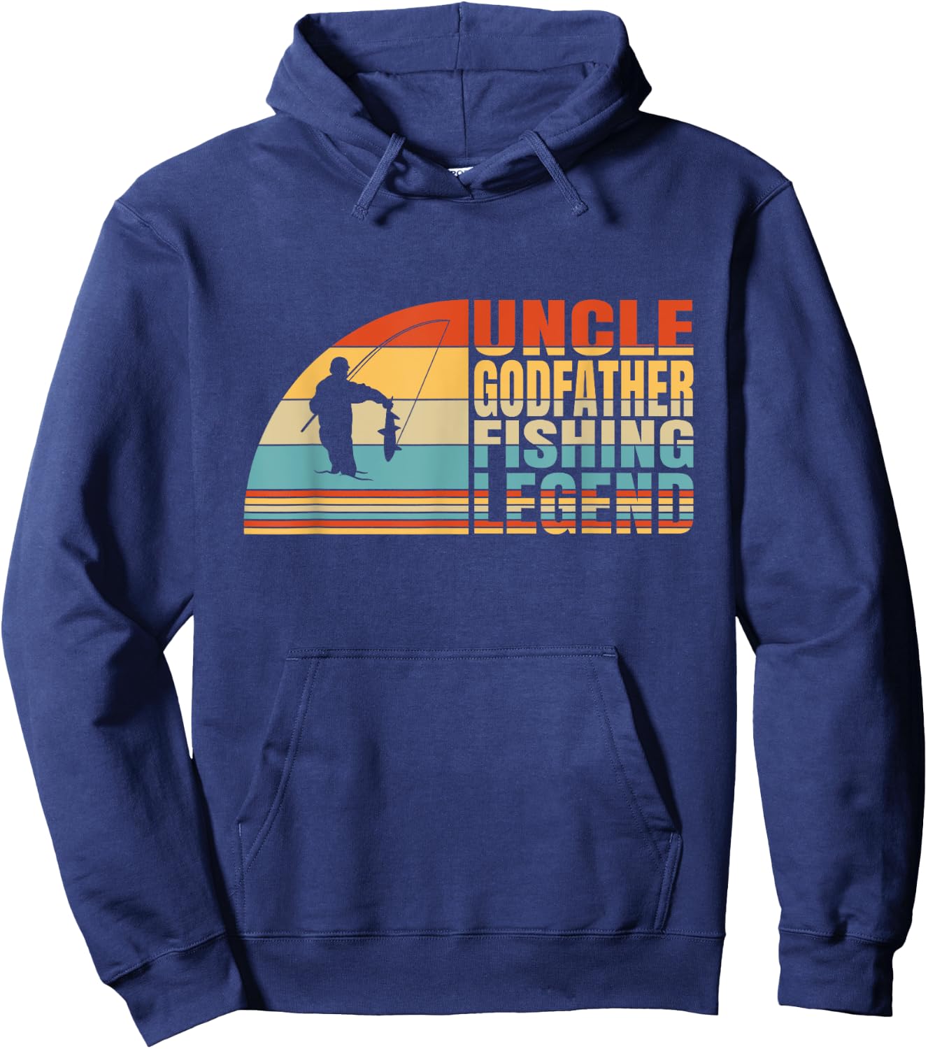 Uncle Godfather And Fishing Legend, Fishing Fisherman Uncle Hoodie - Hoodie | Navy