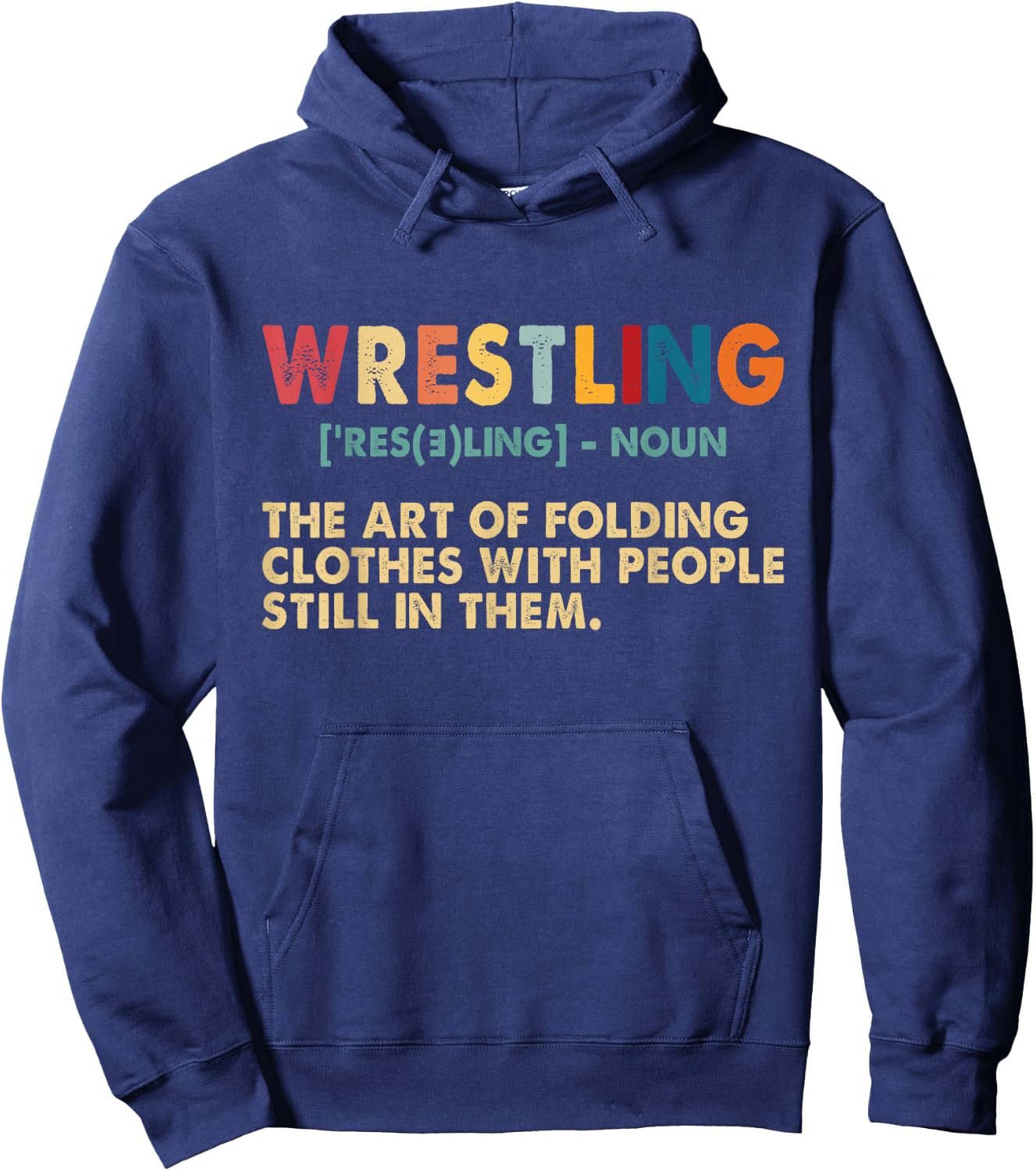 Funny Wrestling Definition Art Women Kids Wrestler Hoodie - Hoodie | Navy