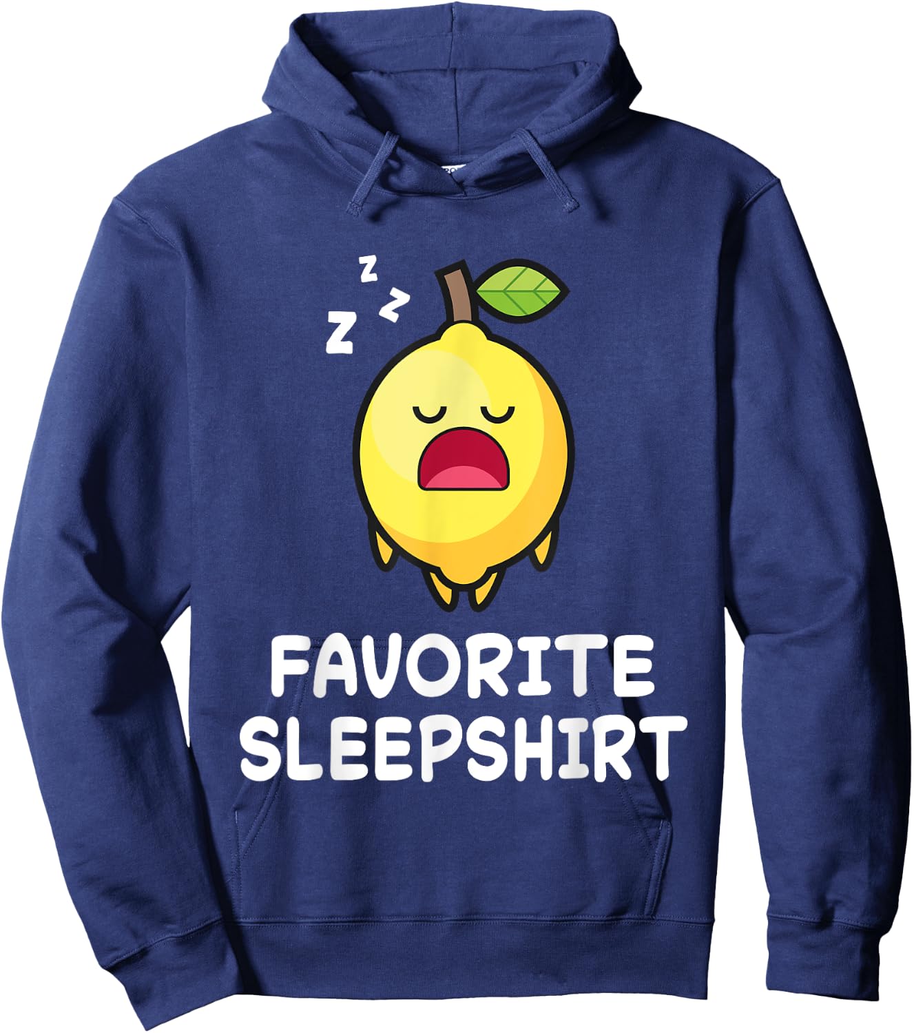 Lemon Lemons Nap Sleeping Sleep Pajama Nightgown Hoodie - Hoodie | Navy