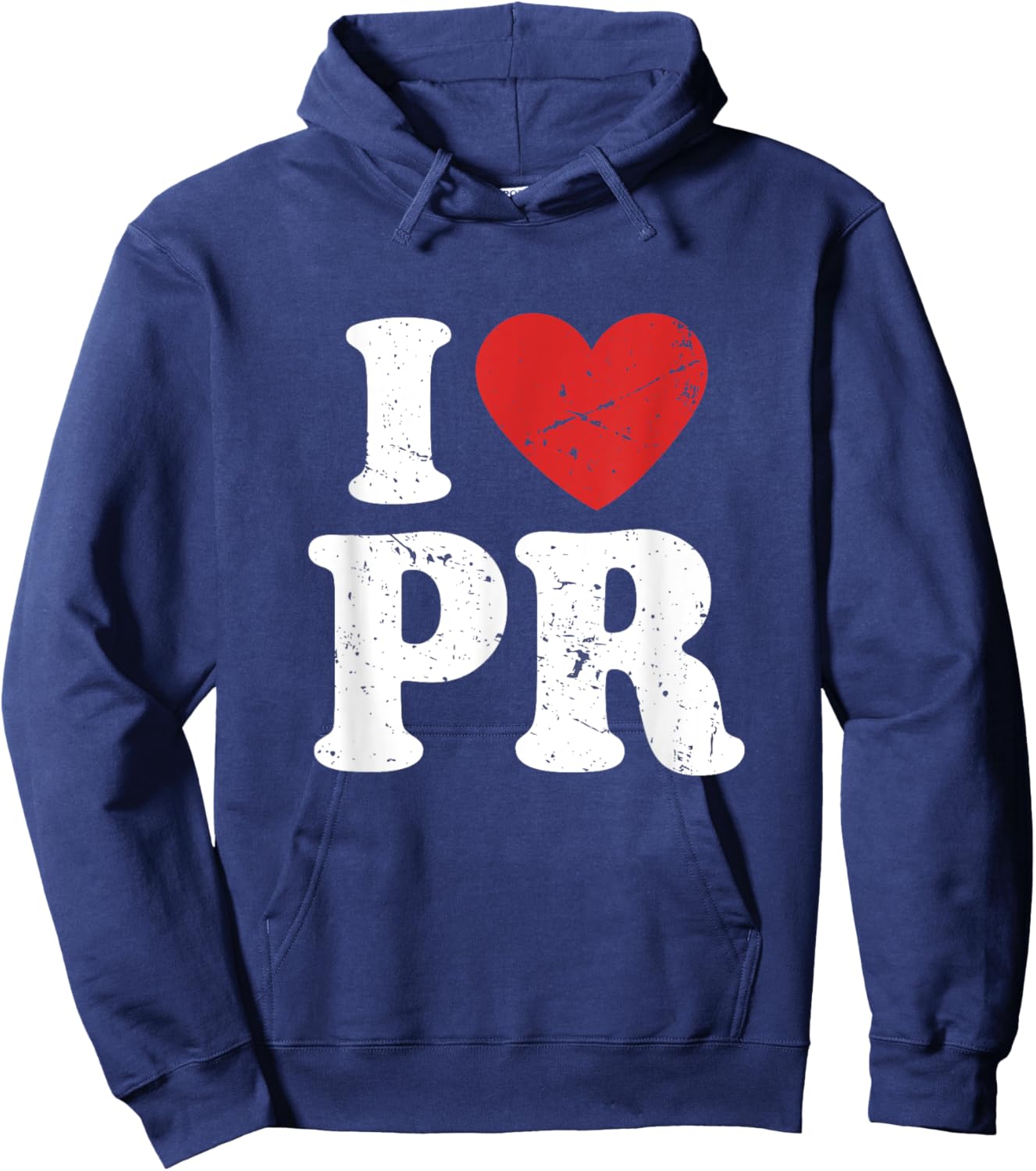 I Love Puerto Rico I Heart PR Hoodie - Hoodie | Navy