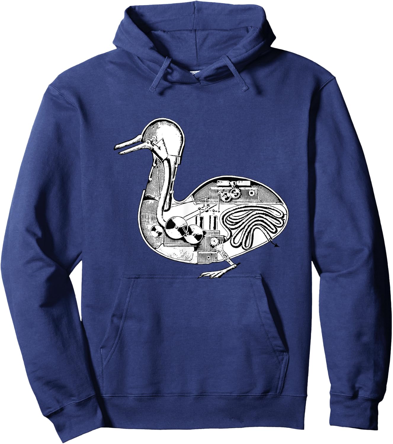 Digesting Duck Automaton Blueprint Vaucanson Robot Nerd Hoodie - Hoodie | Navy