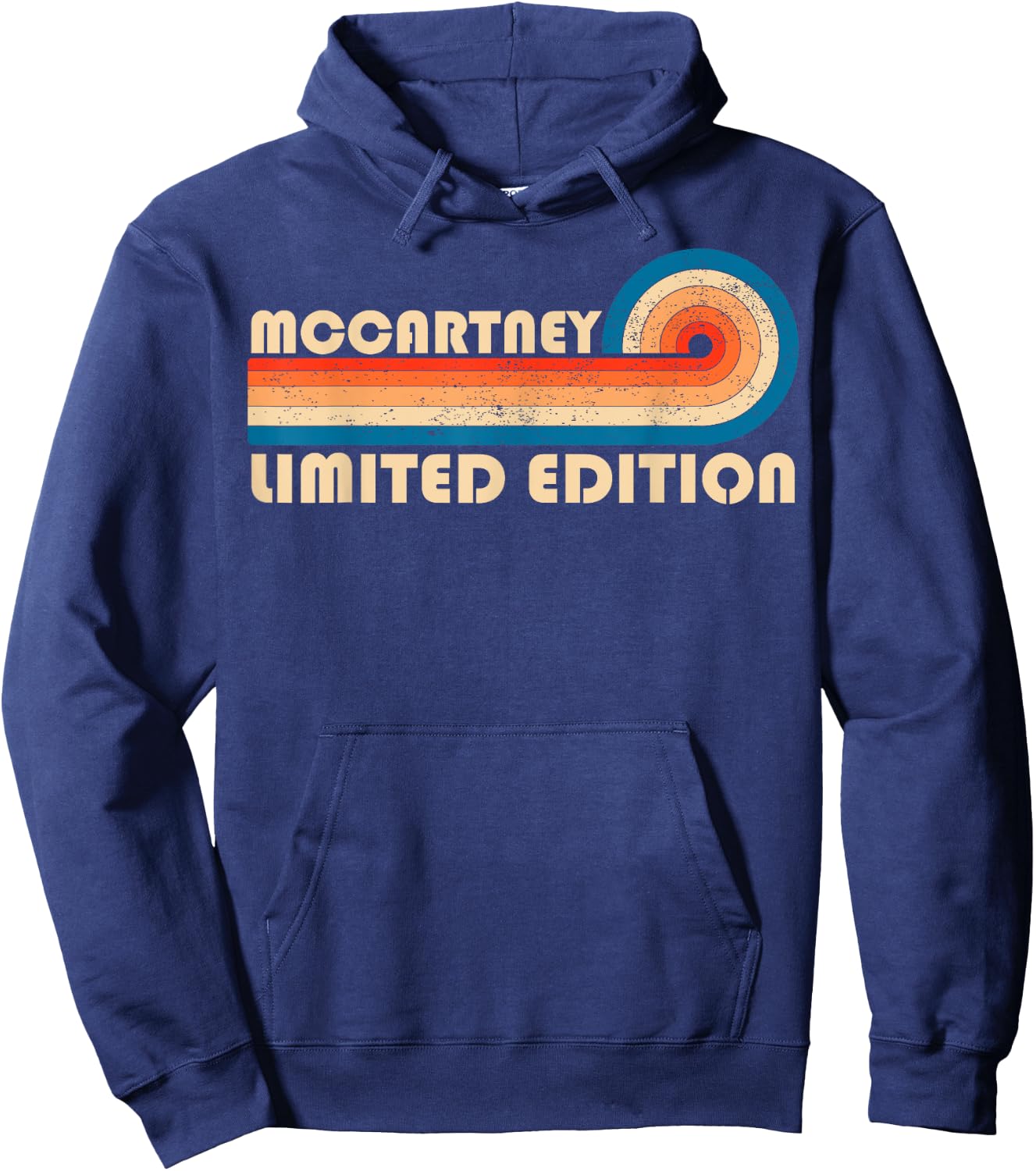 MCCARTNEY Surname Retro Vintage 80s 90s Birthday Reunion Hoodie - Hoodie | Navy