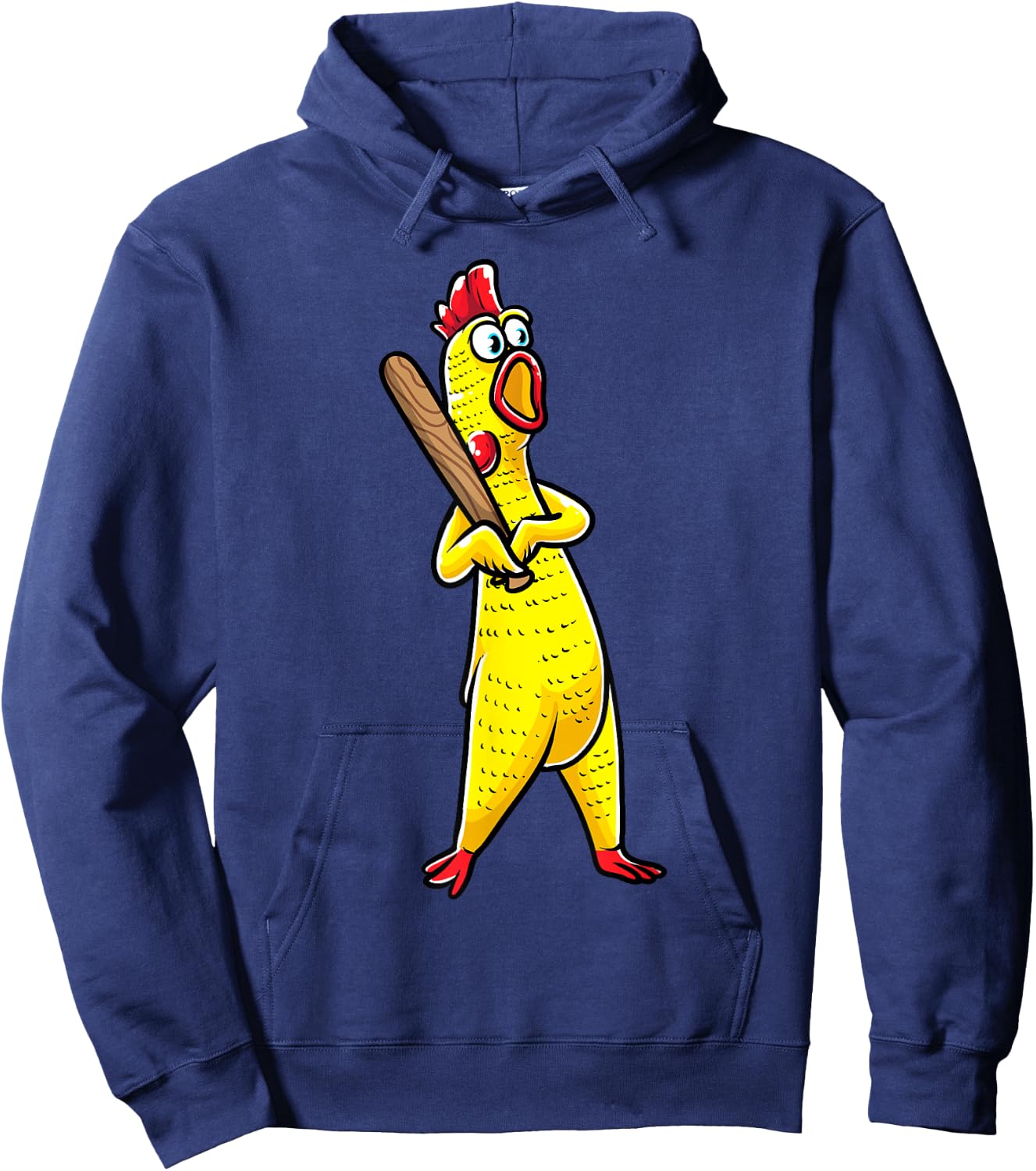 Funny Rubber Chicken With Baseball Bat Sports Men Kids Hoodie - Hoodie | Navy