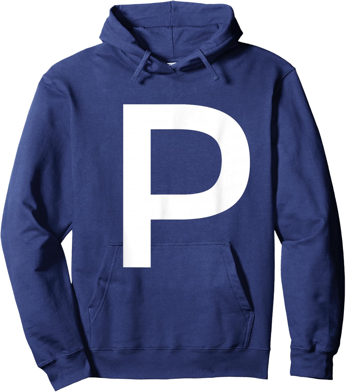 Letter P Alphabet Initial Monogram Hoodie - Hoodie | Navy