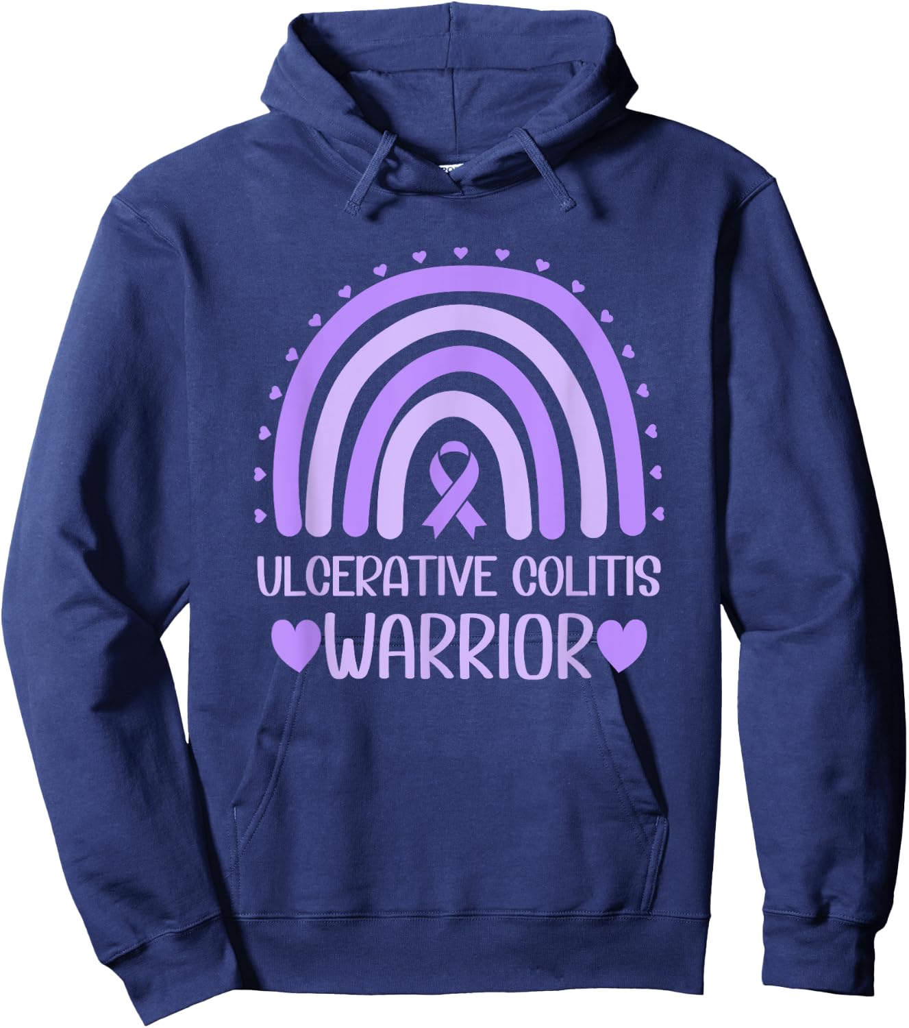 Ulcerative Colitis Warrior Ulcerative Colitis Awareness Hoodie - Hoodie | Navy