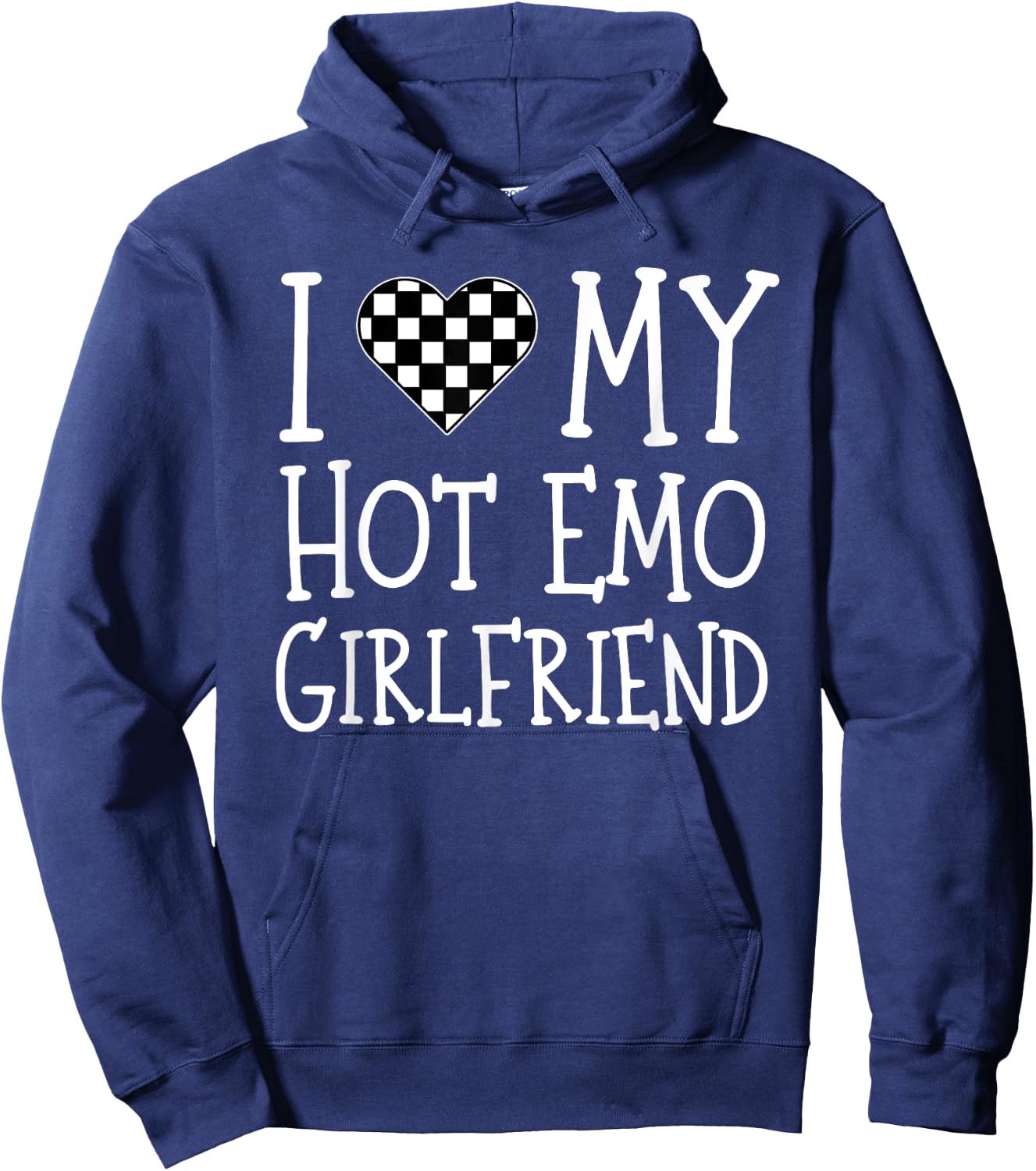I Love My Hot Emo Girlfriend GF I Heart Emo Girlfriend Hoodie - Hoodie | Navy