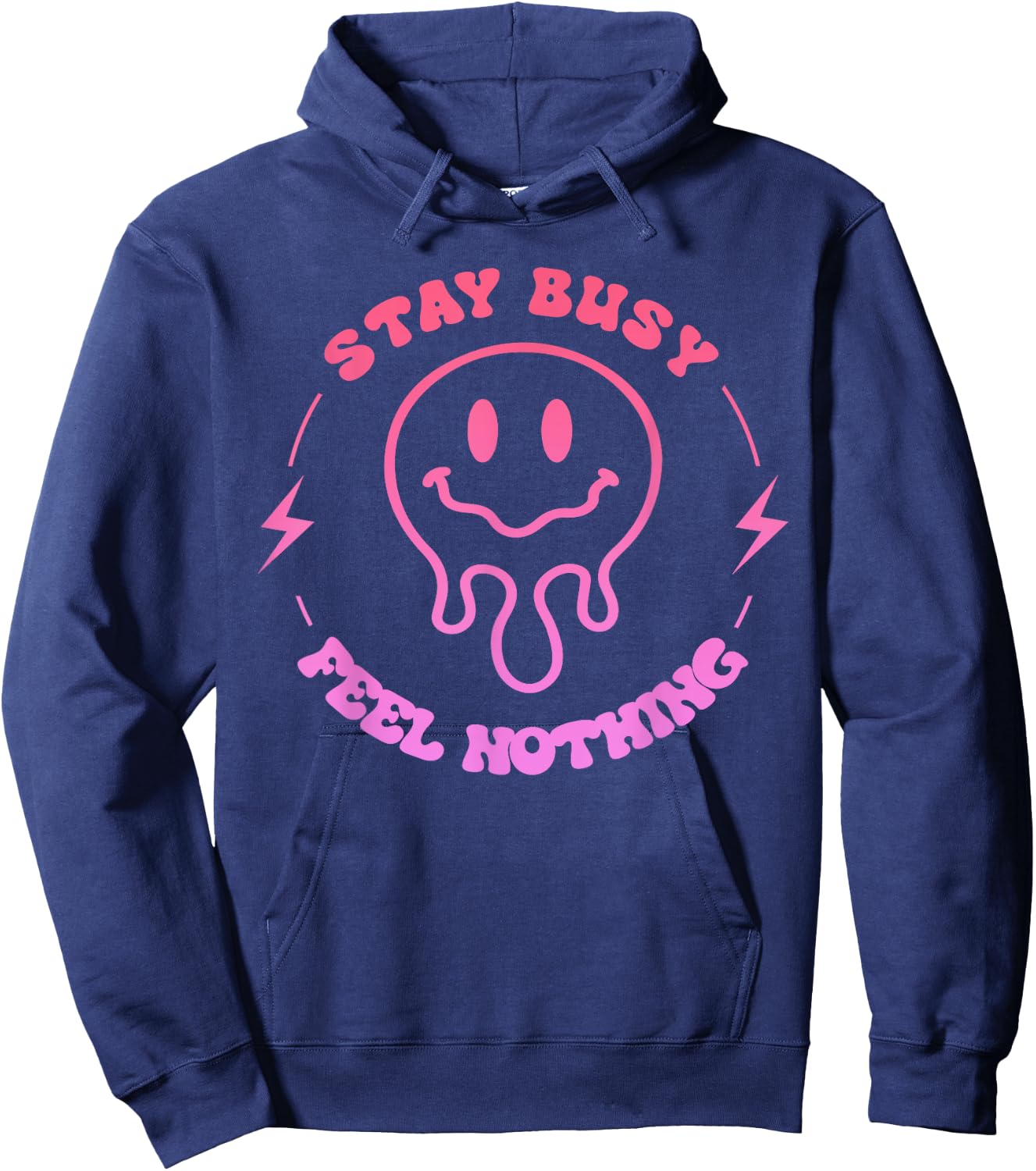 Stay Busy Feel Nothing Apparel Hoodie - Hoodie | Navy