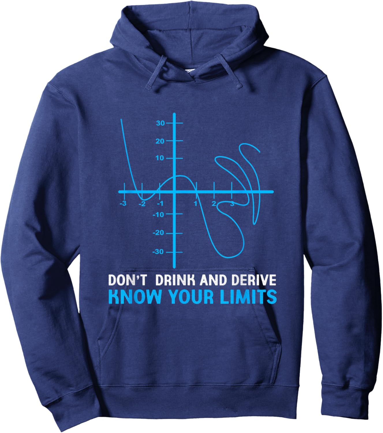 Dont Drink And Derive Know Your Limits Funny Calculus Hoodie - Hoodie | Navy