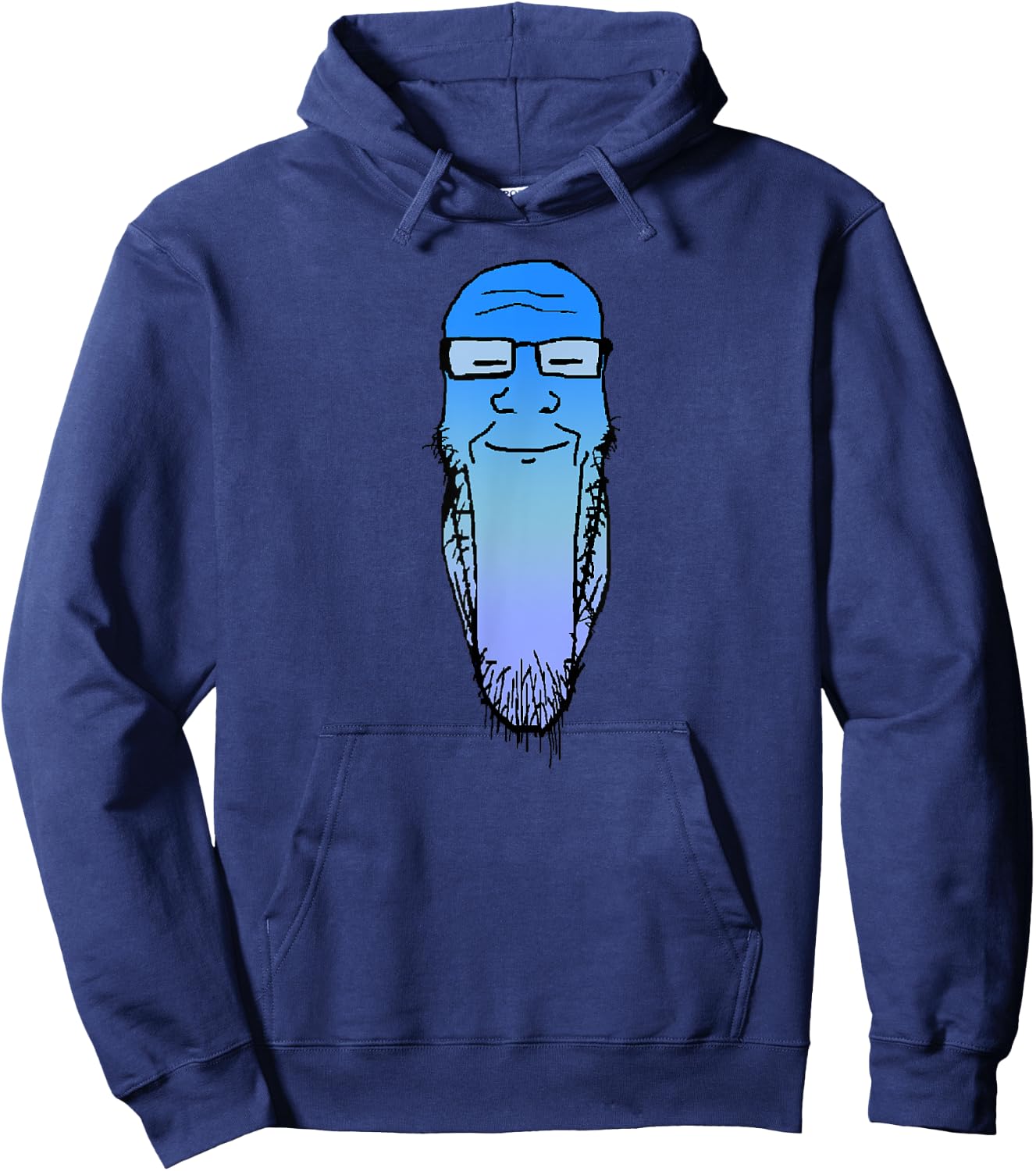 Soyjak Soy Wojak Soyboy Calm Meditation Meme Soyjack Plier Hoodie - Hoodie | Navy