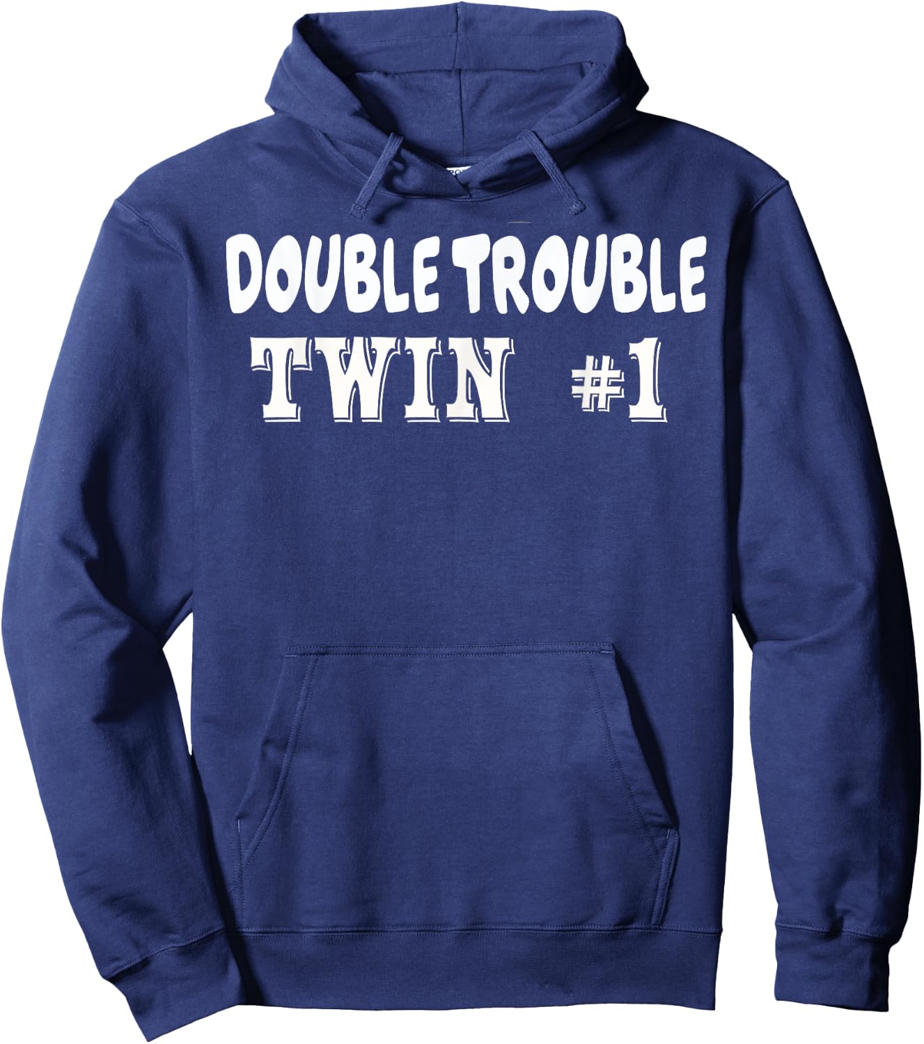 Twin 1 Double Trouble Twins T Shirts Hoodie - Hoodie | Navy