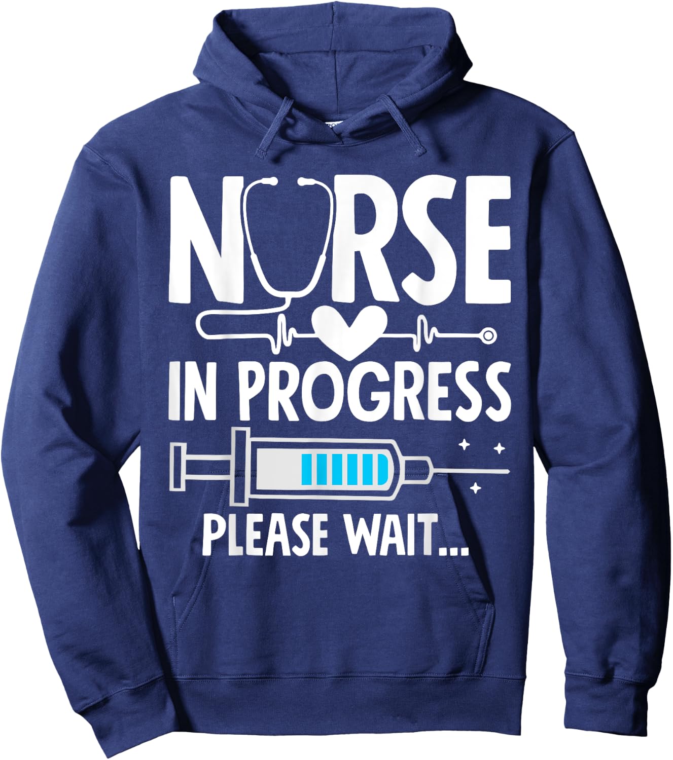 Nursing Student Women Girls Funny Nurse In Progress Hoodie - Hoodie | Navy