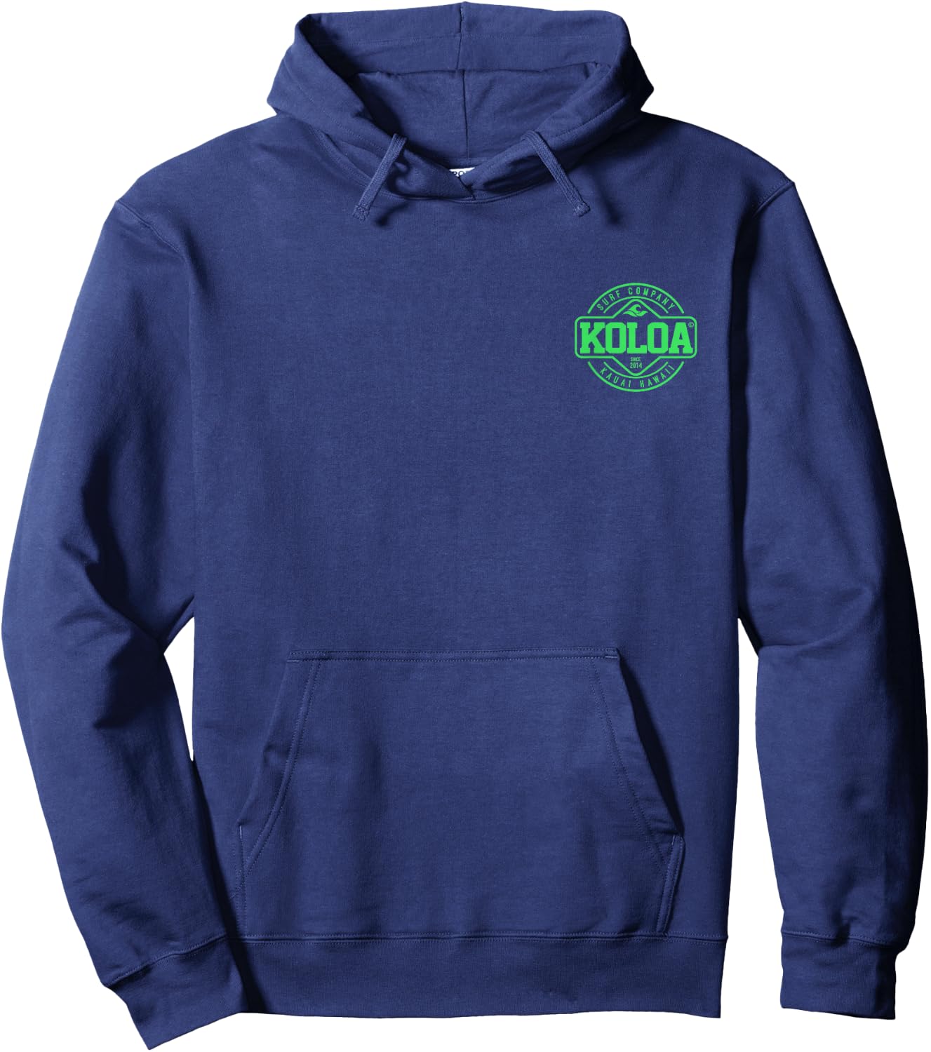 Koloa Surf Dawn Patrol Green Logo Surf Graphic Hoodie - Hoodie | Navy