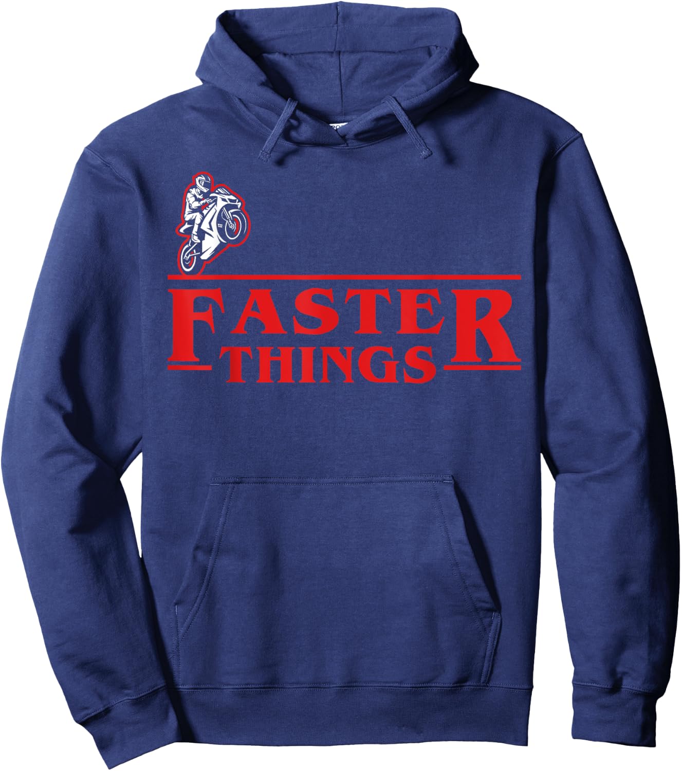Faster Things Motorbike Racing Motorcycle Funny Hoodie - Hoodie | Navy