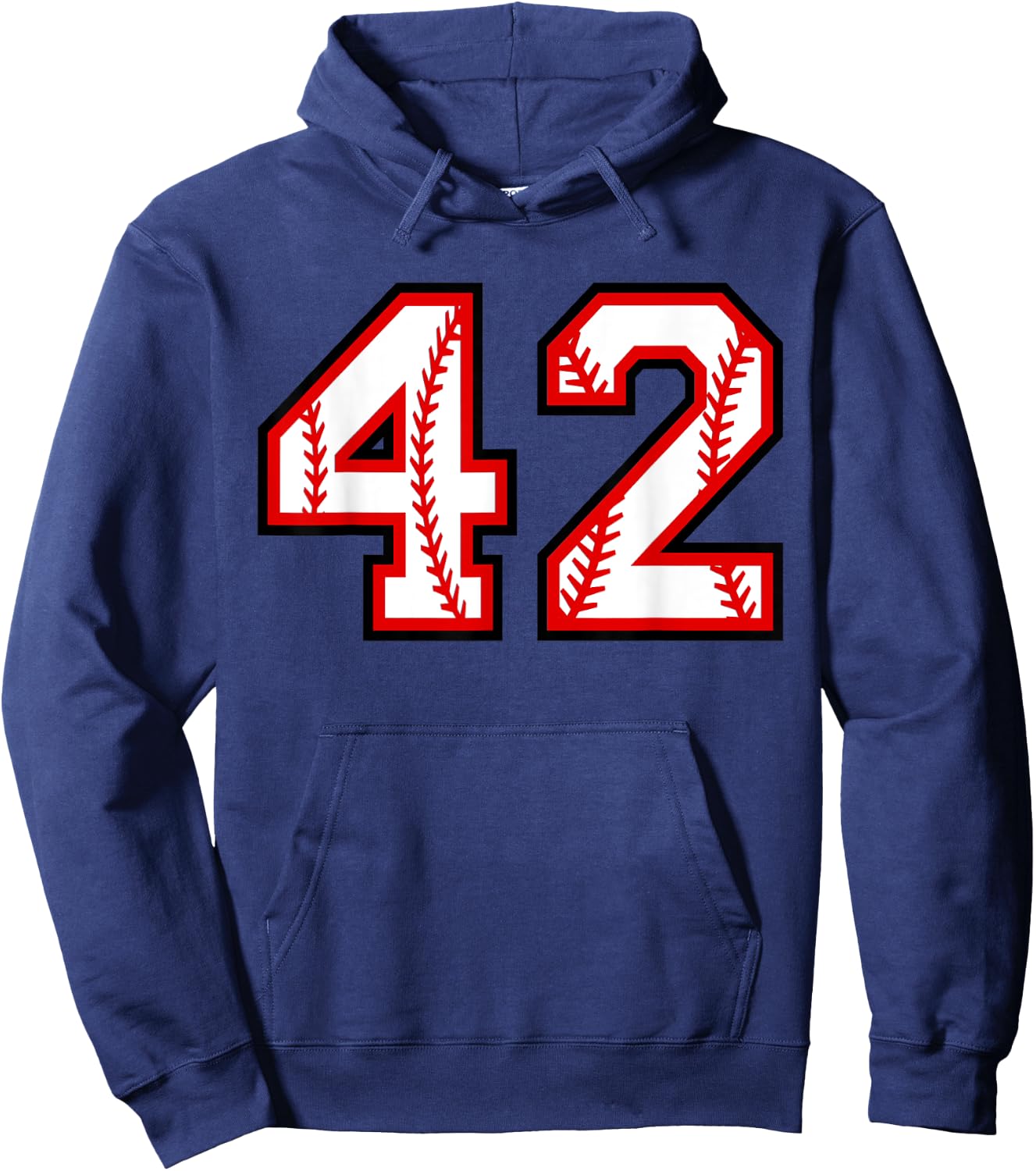 Baseball Number #42 Hoodie - Hoodie | Navy