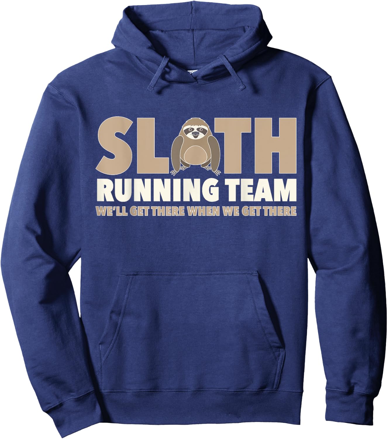 Sloth Running Team Funny Sloth Animal Lover Lazy Person Hoodie - Hoodie | Navy