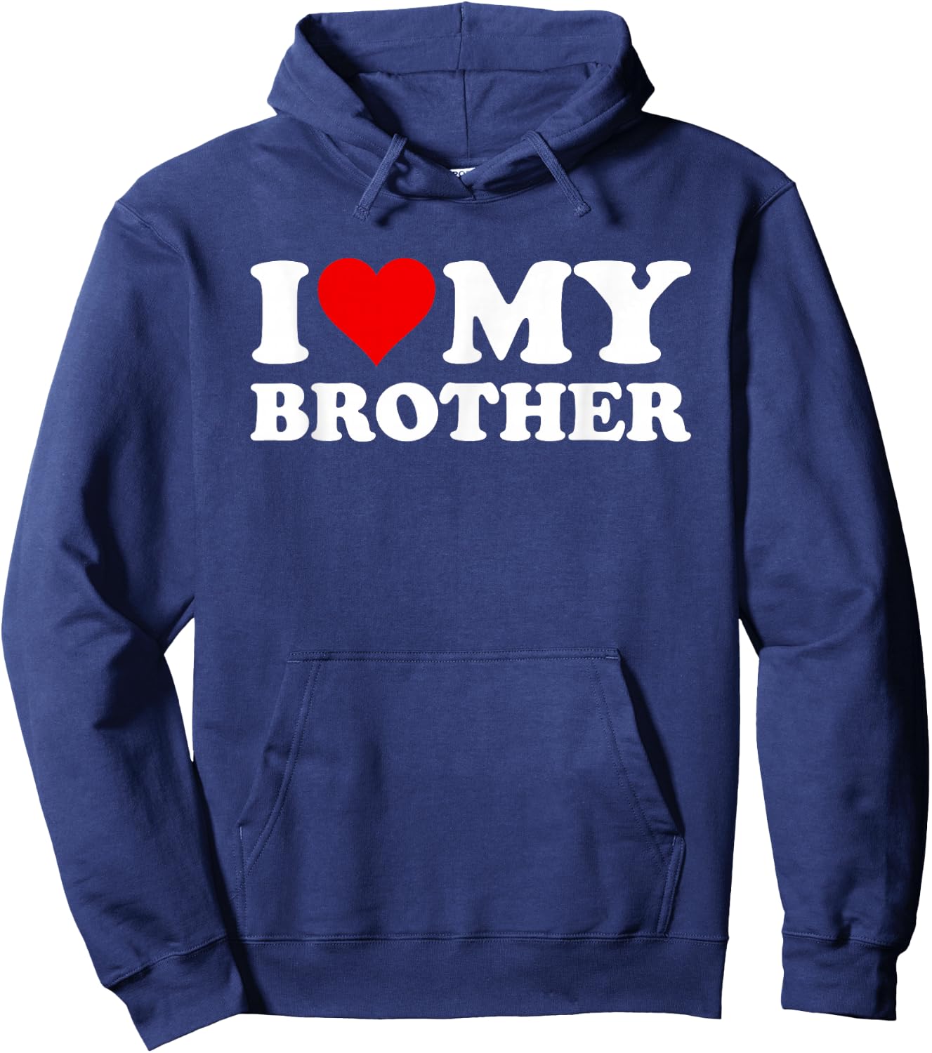 I Love Heart My Brother Hoodie - Hoodie | Navy