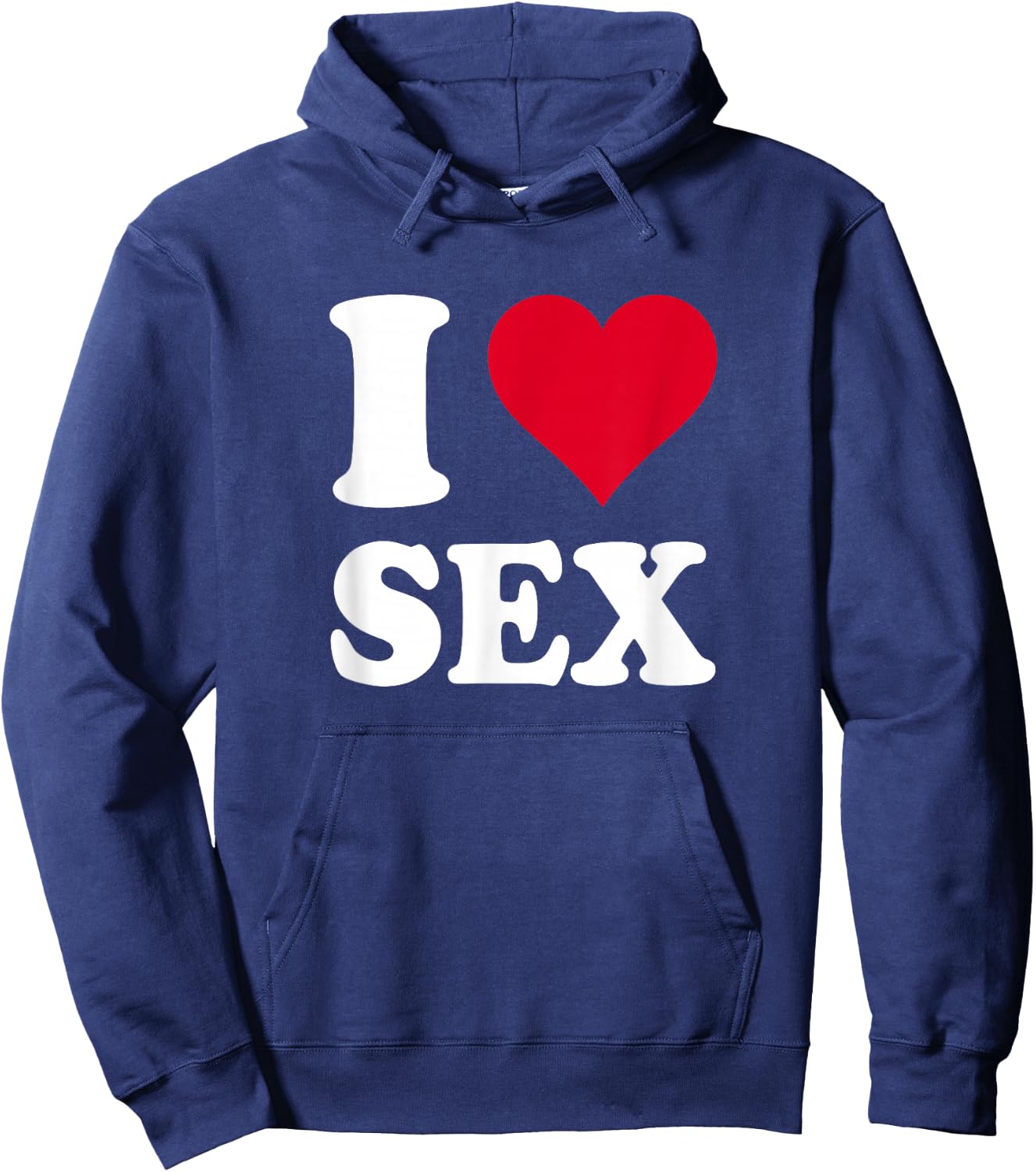 Red Heart I Love Sex Hoodie - Hoodie | Navy
