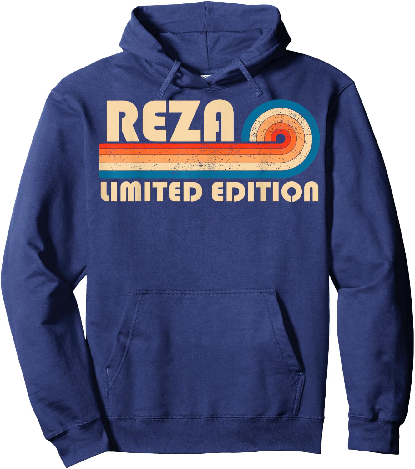 REZA Surname Retro Vintage 80s 90s Birthday Reunion Hoodie - Hoodie | Navy