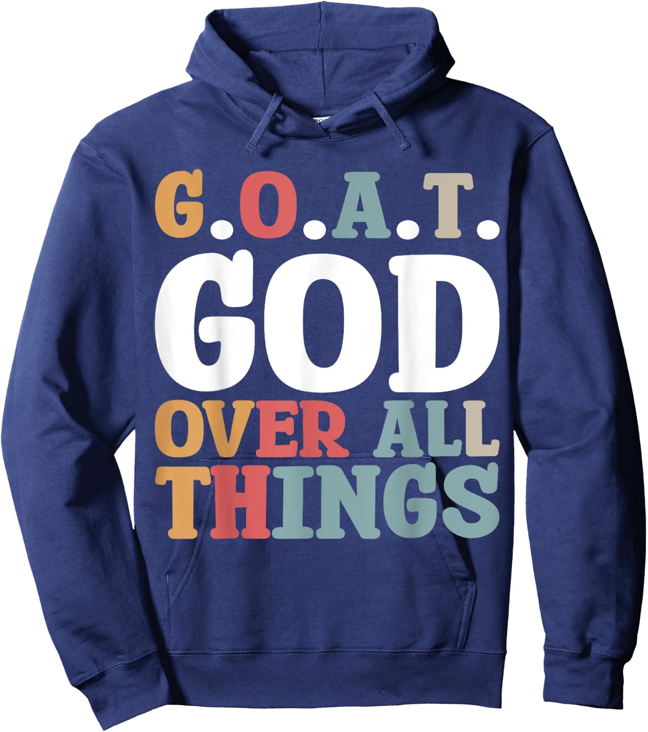 G.O.A.T. God Over All Things Hoodie - Hoodie | Navy
