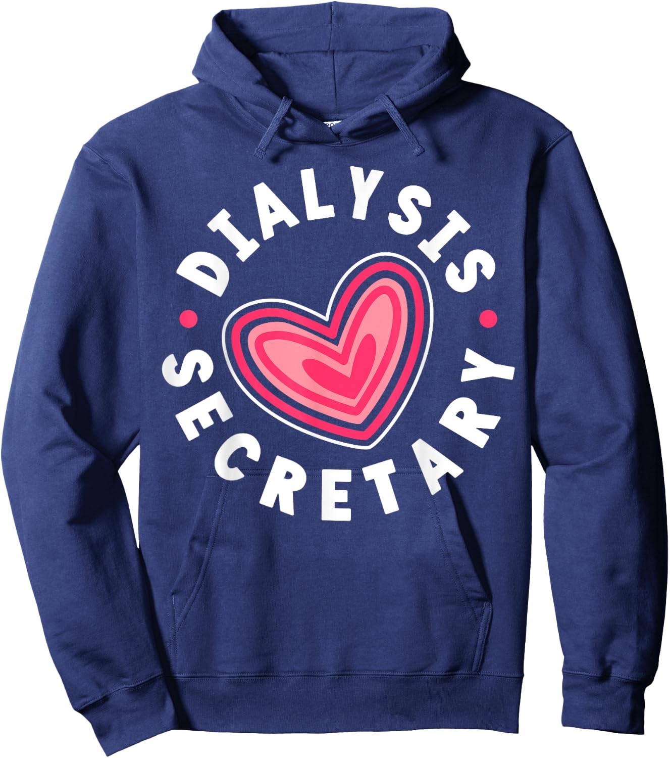 Dialysis Secretary Heart Hoodie - Hoodie | Navy