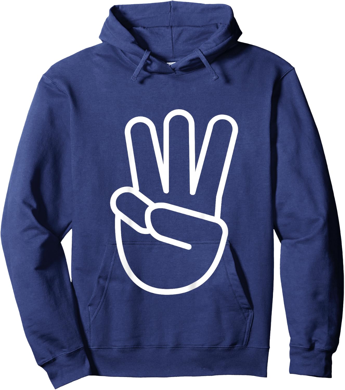 Three 3 Years Old Fingers 3rd Third Birthday Boys Girls Kids Hoodie - Hoodie | Navy