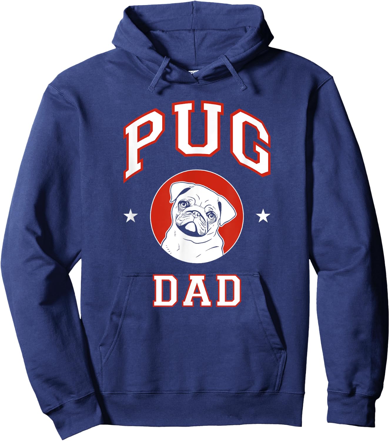 Pug Dad Dog Father Hoodie - Hoodie | Navy