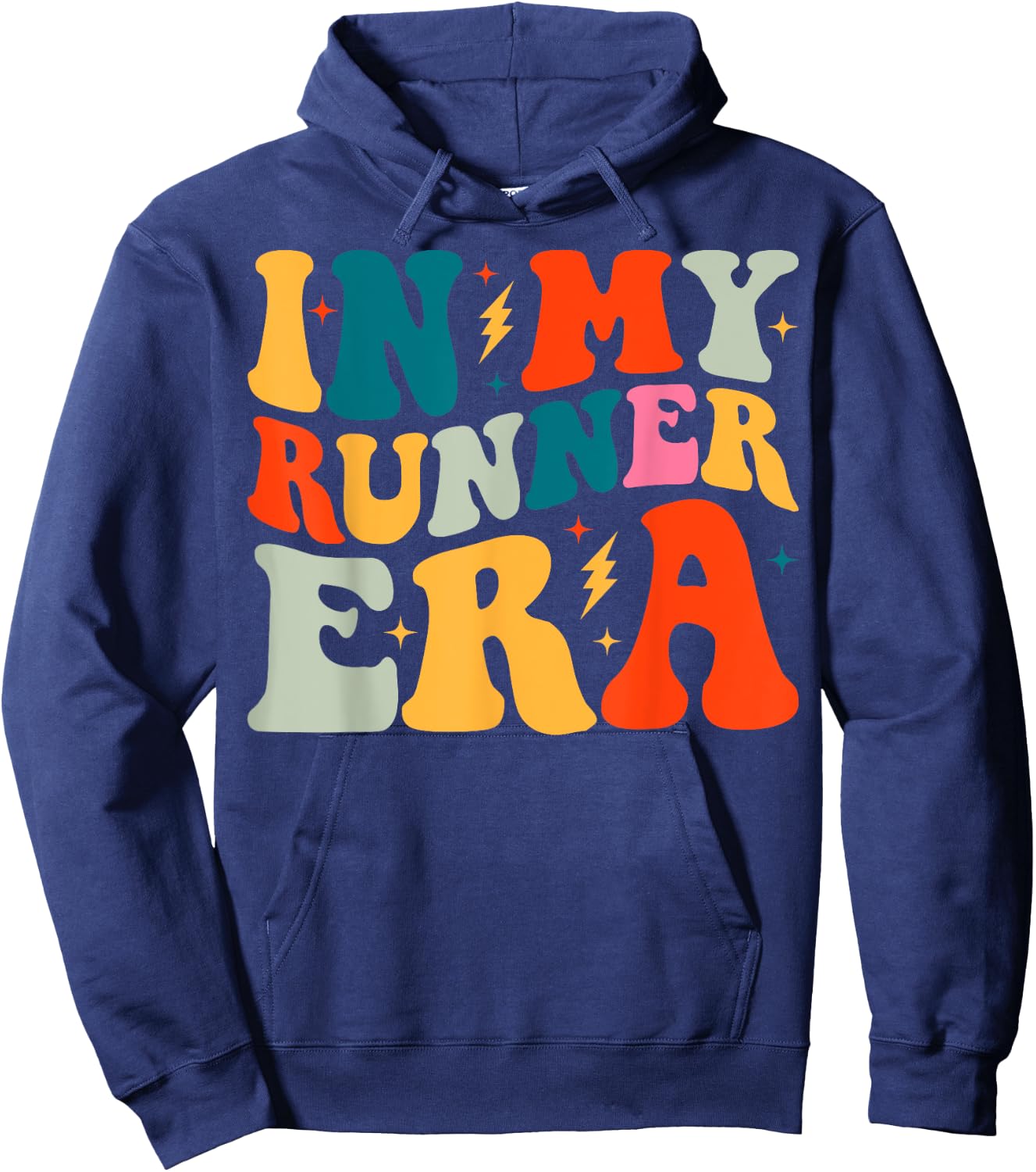Groovy In My Runner Era Running Hoodie - Hoodie | Navy