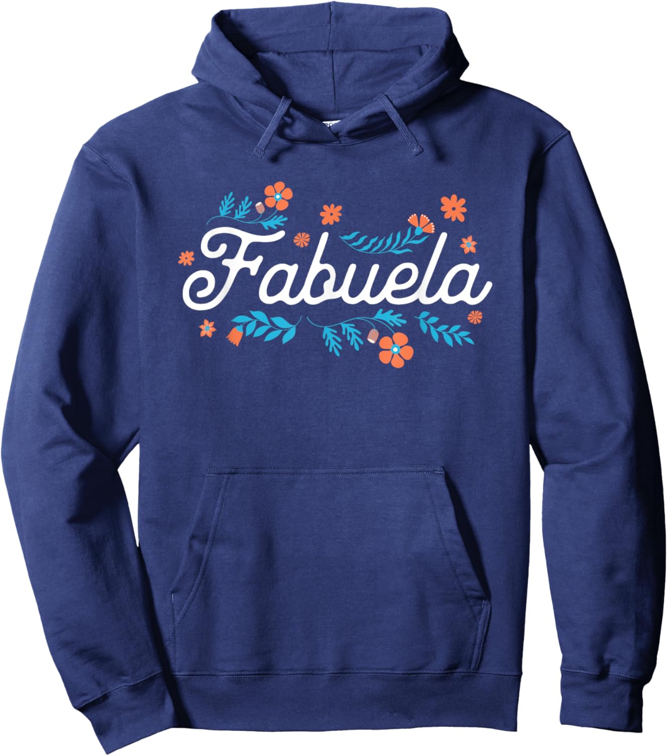 Floral Fabuela Fabulous Grandma Hoodie - Hoodie | Navy