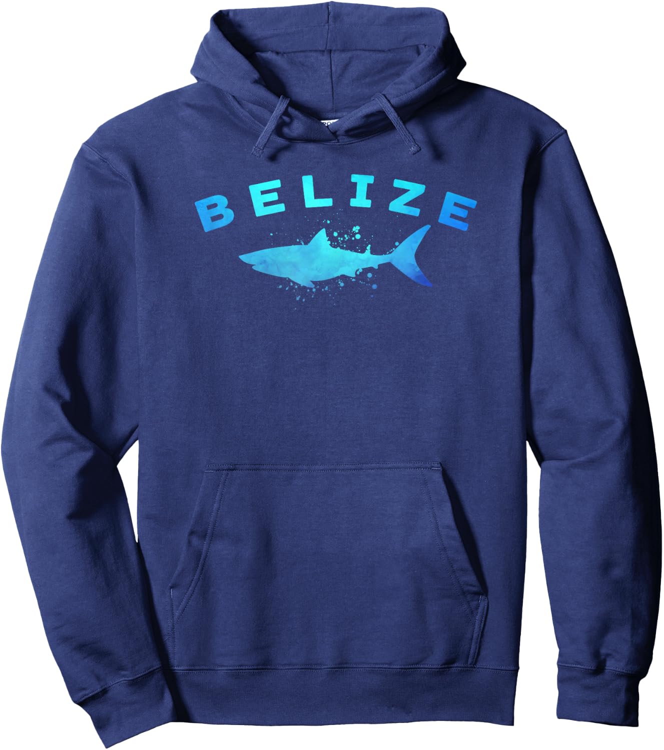 BELIZE Caribbean Beach Vacation Diving Trip Vintage Shark Hoodie - Hoodie | Navy