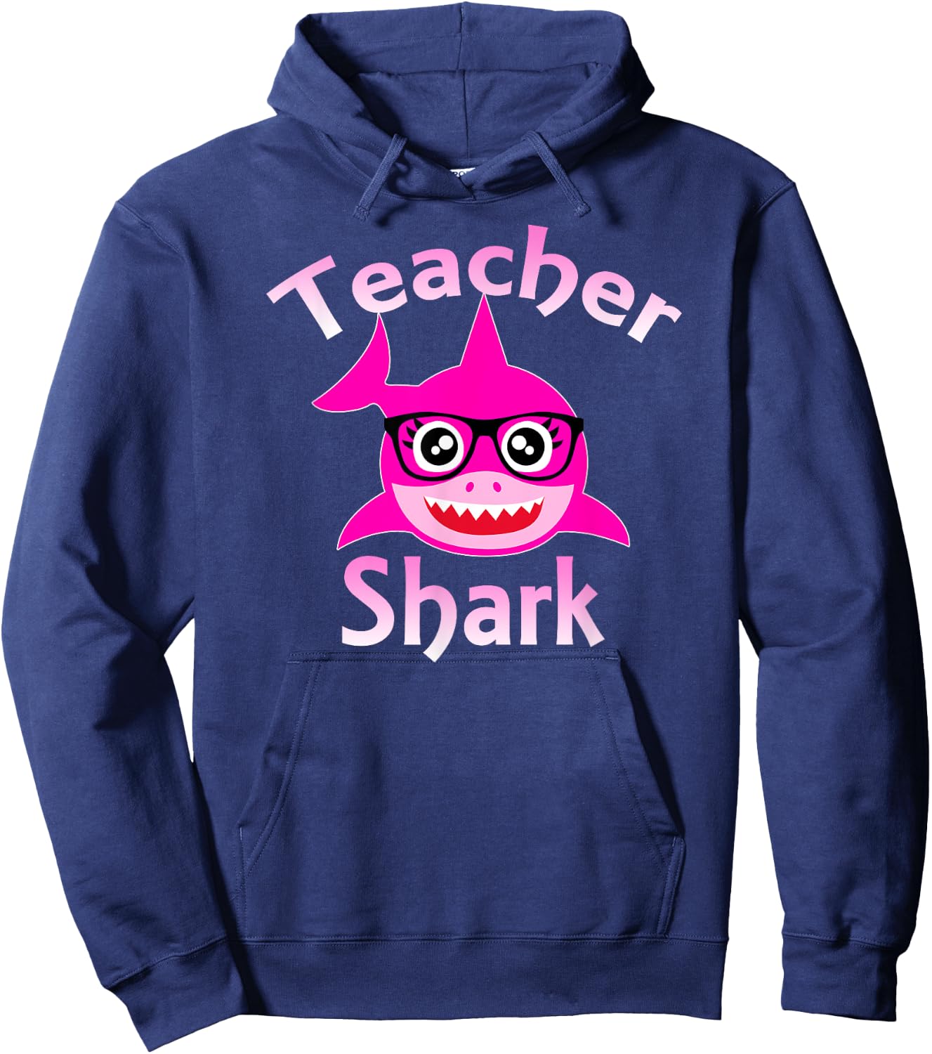 Teacher Shark Funny Female Teacher Hoodie - Hoodie | Navy