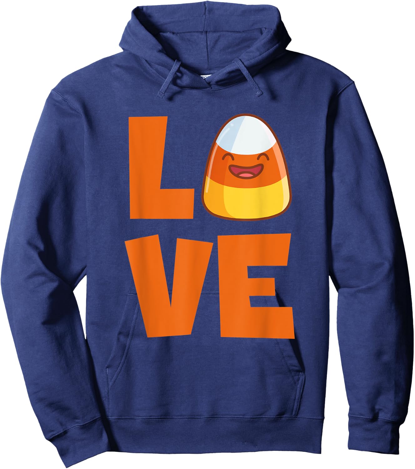 Love Candy Corn Cute Halloween Party Trick Or Treat Hoodie - Hoodie | Navy