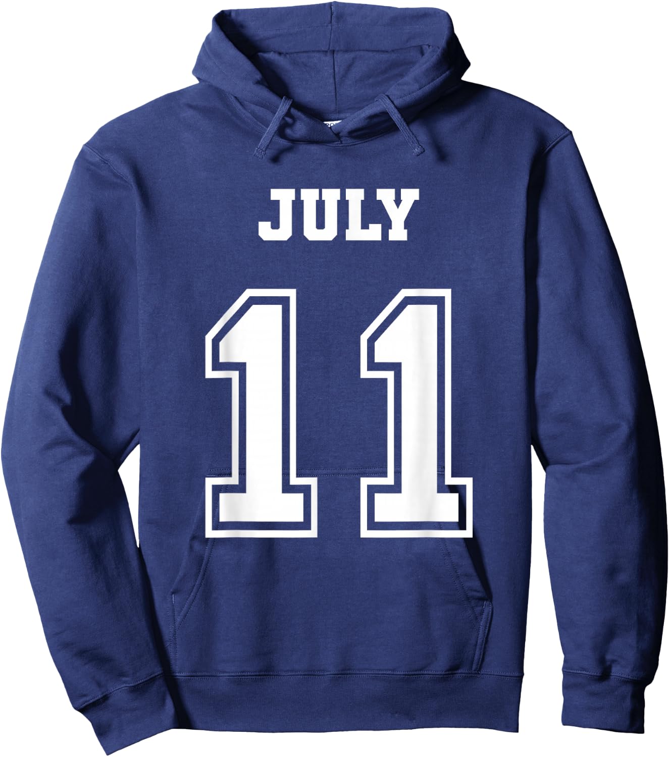 7/11 July 11 Birthday Wedding Graduation Event Jersey Date Hoodie - Hoodie | Navy